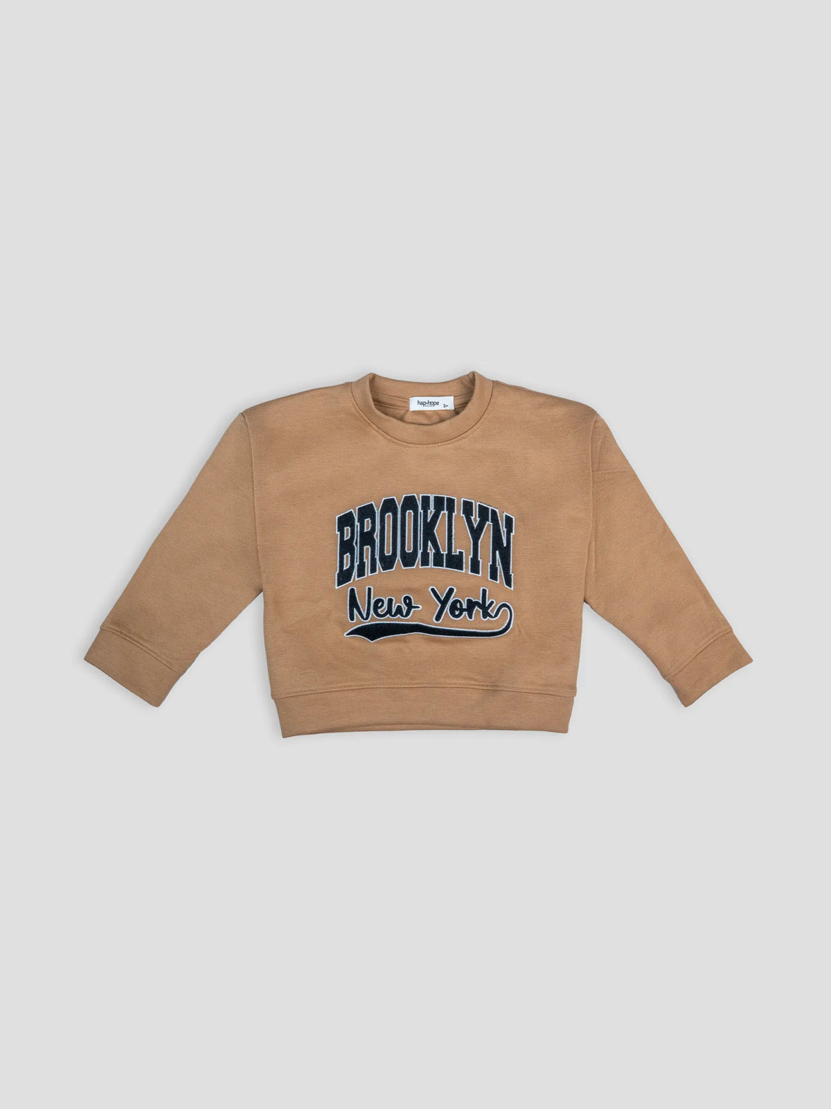 Hap & Hope  Brooklyn New York Printed Full Sleeve Cotton T-Shirt For Boys