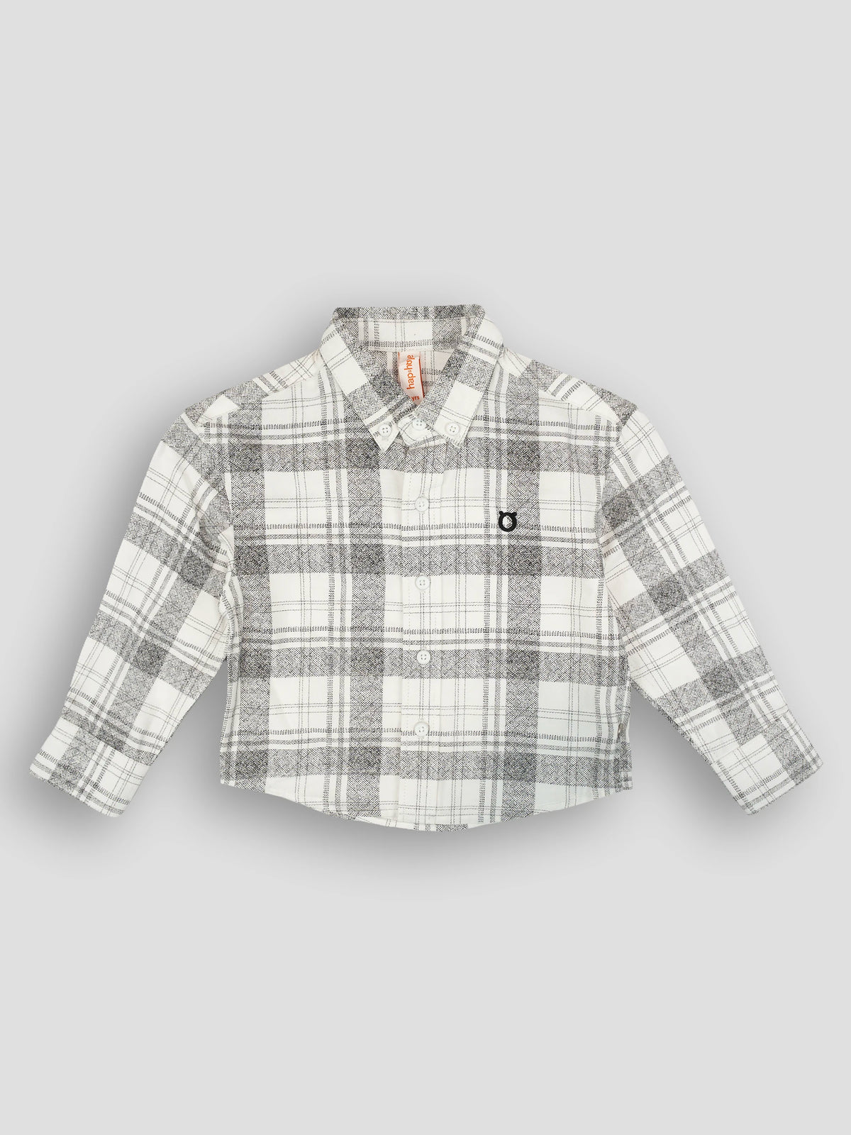 Hap&Hope Checked Collar Neck Full Sleeve Cotton Shirt for Boys