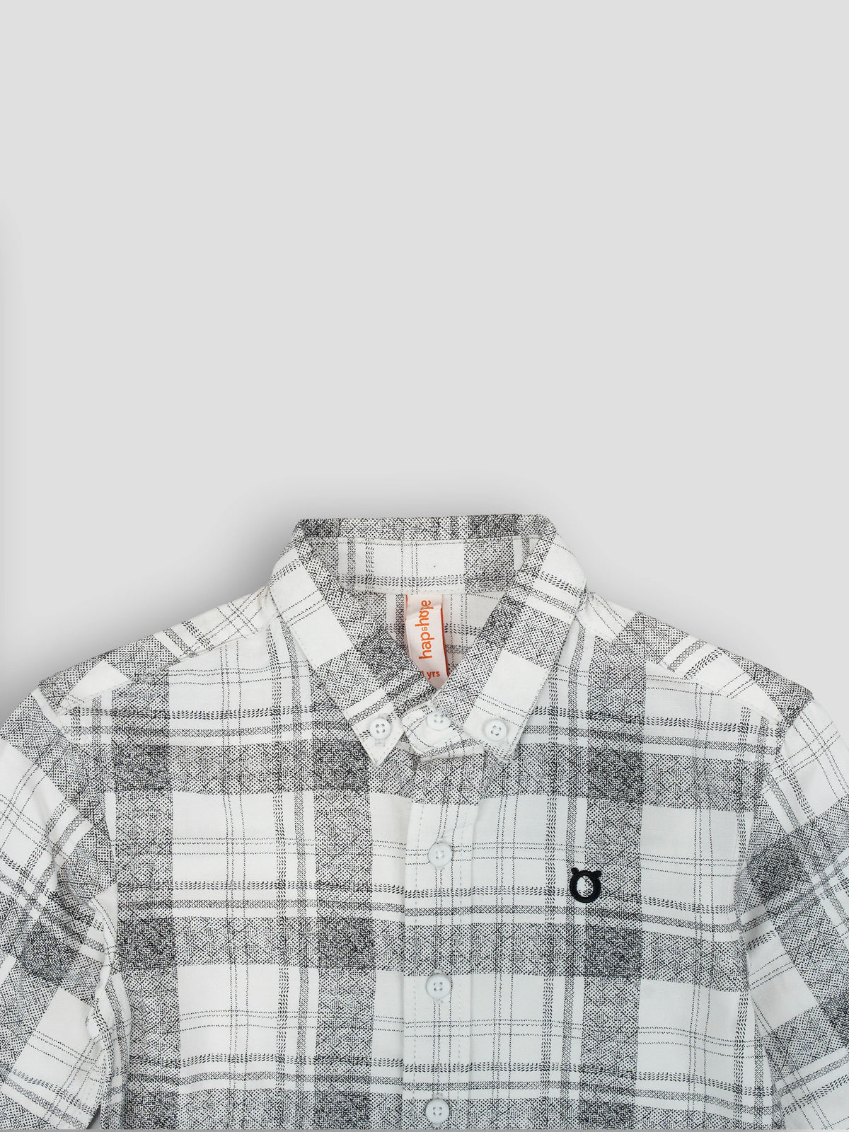 Hap&Hope Checked Collar Neck Full Sleeve Cotton Shirt for Boys