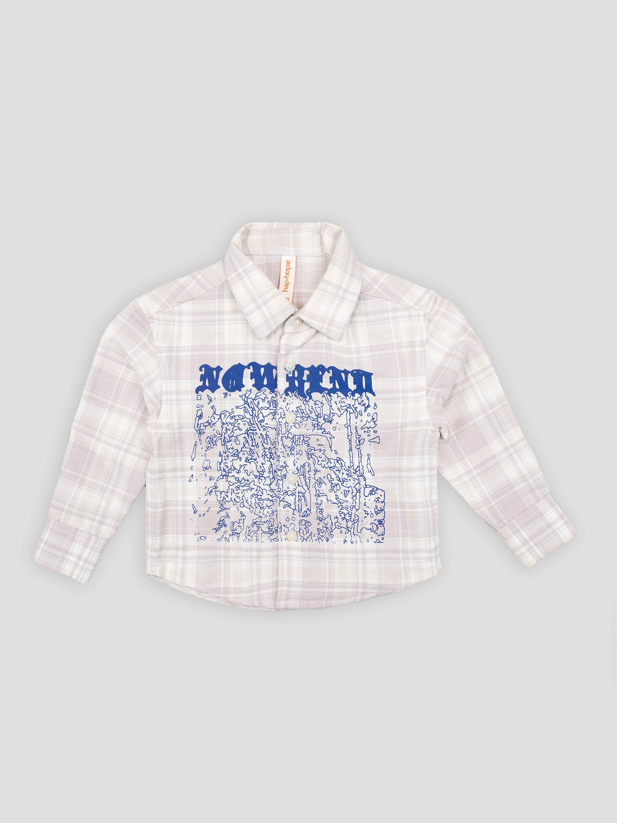 Hap&Hope Checked Graphic Print Full Sleeve Cotton Shirt for Boys