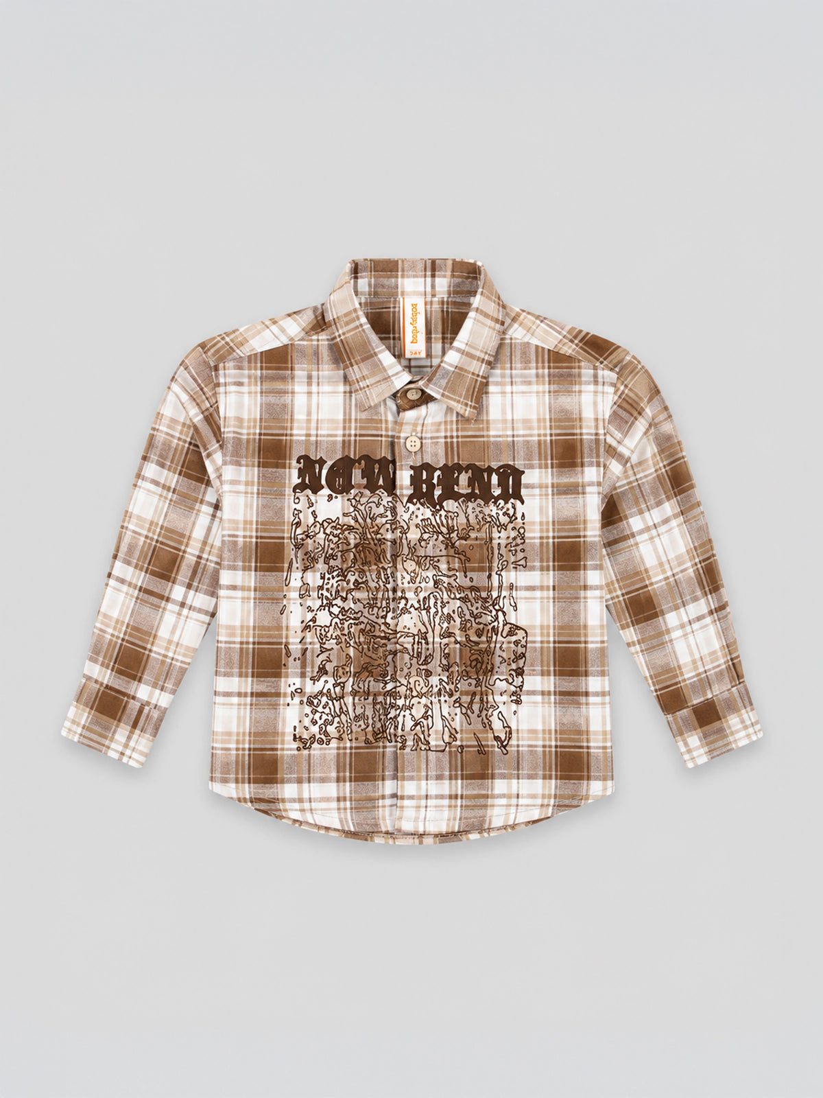 Hap & Hope Checked Graphic Print Full Sleeve Cotton Shirt for Boys