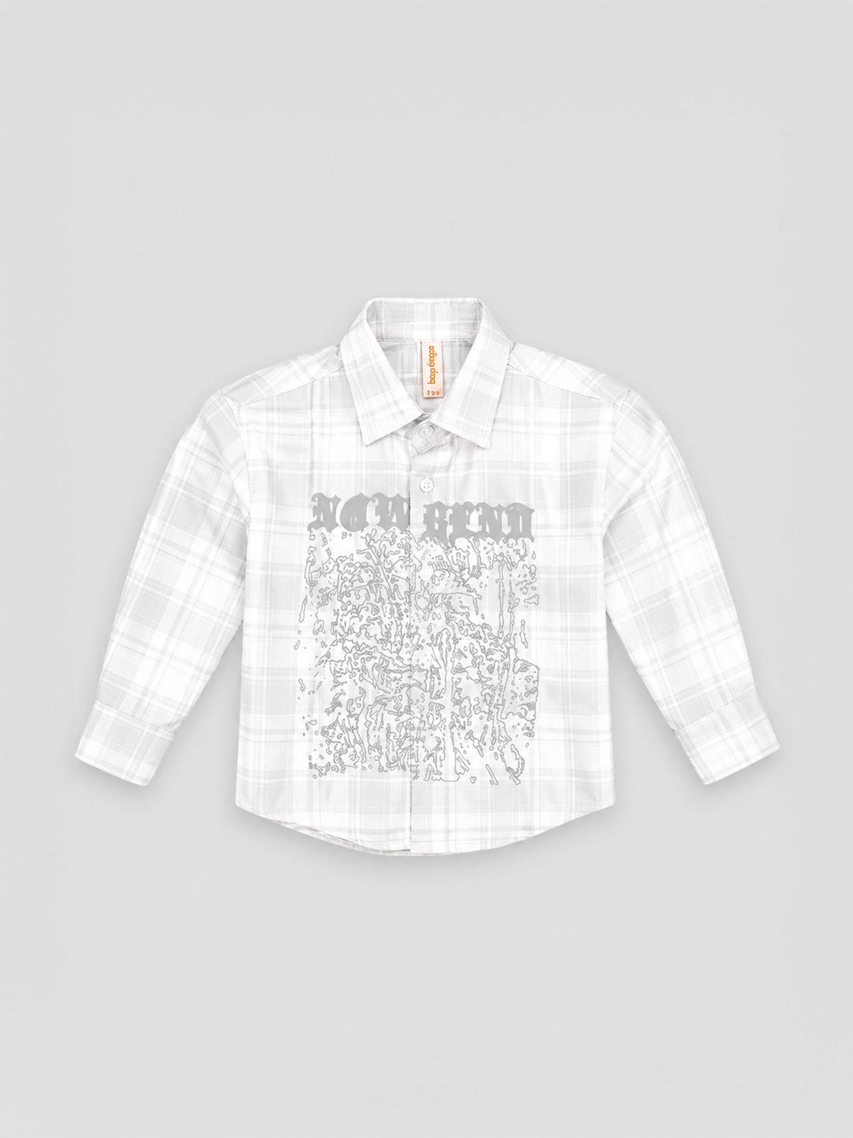 Hap & Hope Checked Graphic Print Full Sleeve Cotton Shirt for Boys