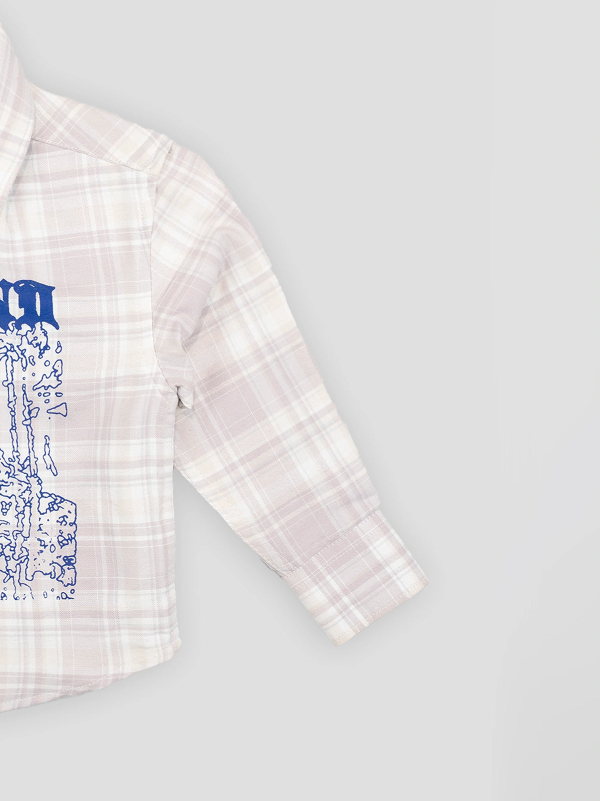 Hap&Hope Checked Graphic Print Full Sleeve Cotton Shirt for Boys