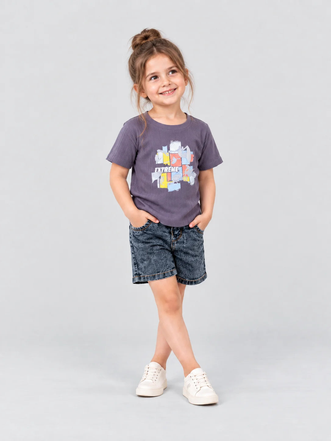 Hap & Hope  Comfortable Printed Cotton Casual T-Shirt For Girls