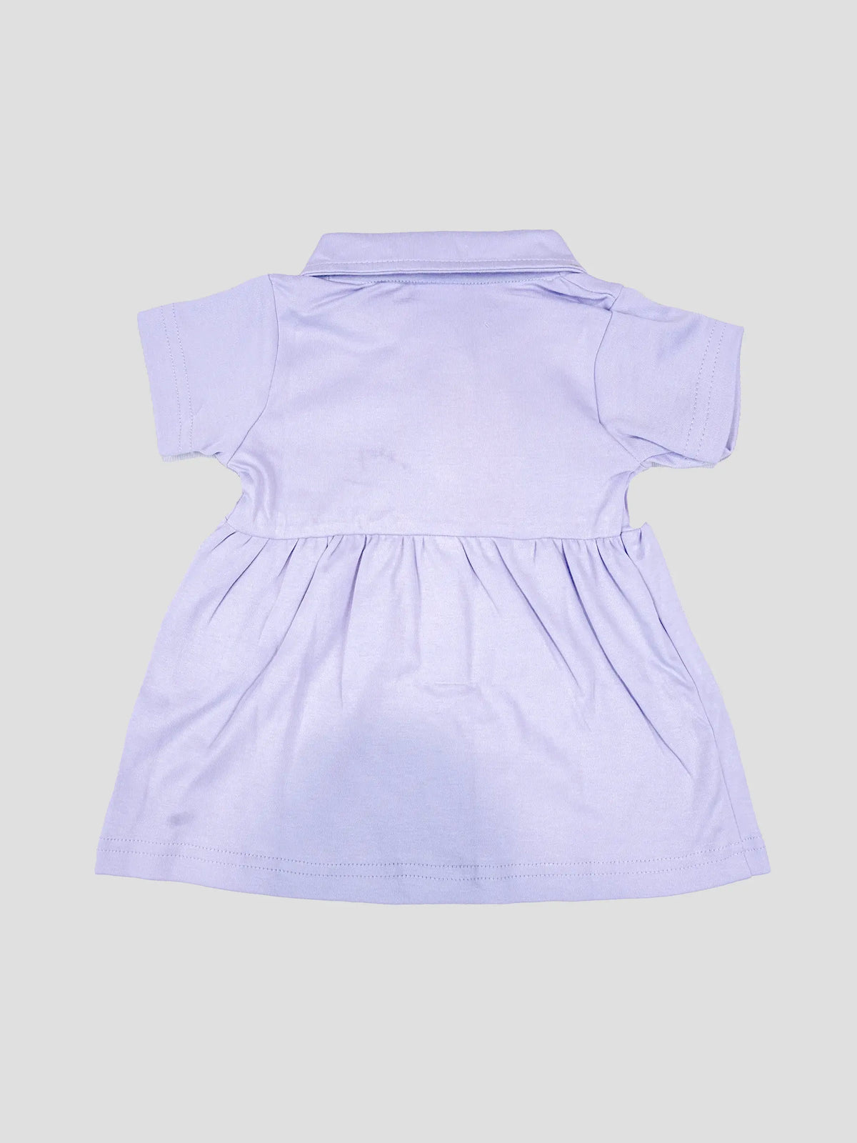 Hap & Hope  Cotton Collar Neck Button Front Frock For Baby Girls