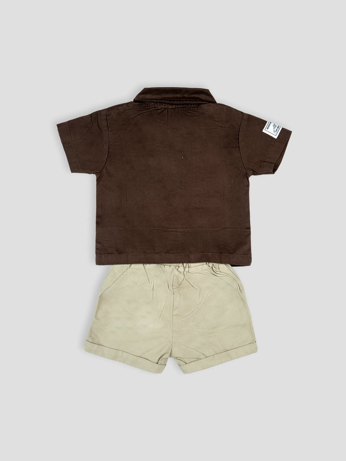 Hap & Hope  Cotton Half Sleeve Collar Neck Shirt & Shorts For Baby Boys