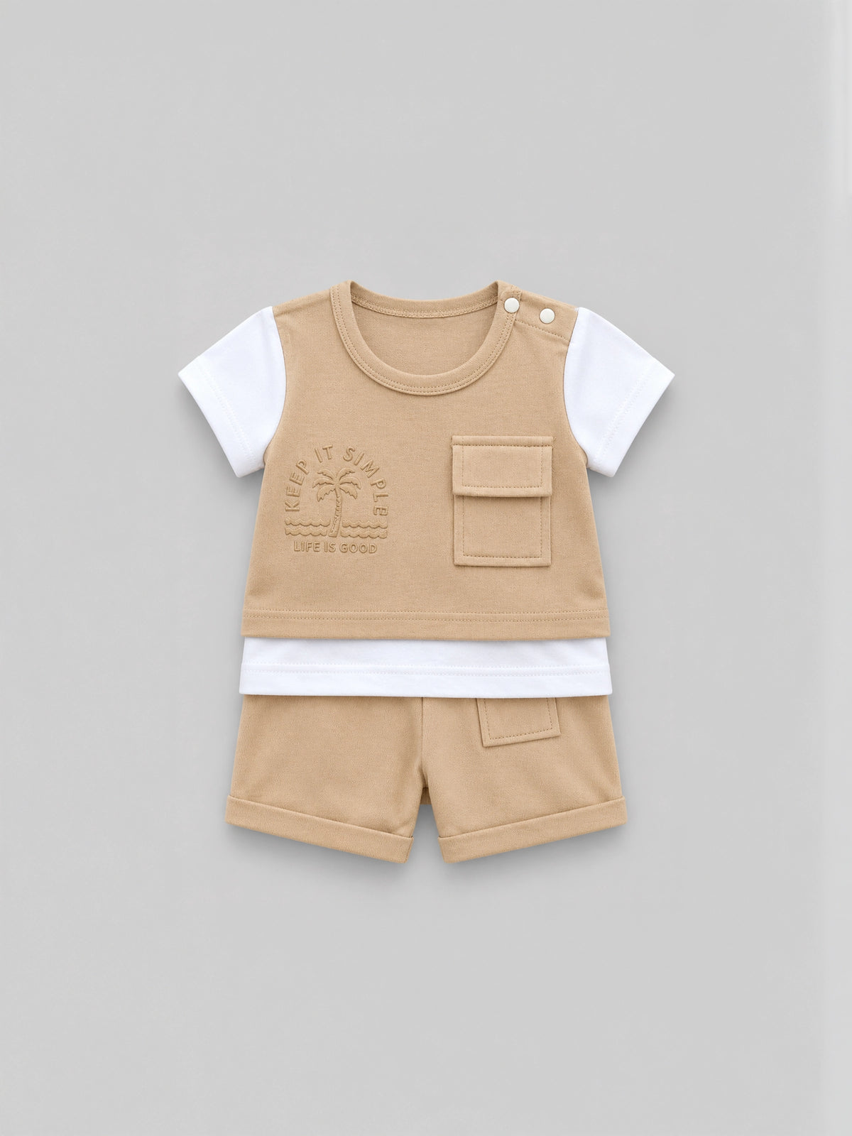 Hap & Hope Cotton Half Sleeve Round Neck T-Shirt & Shorts Set For Baby Boys