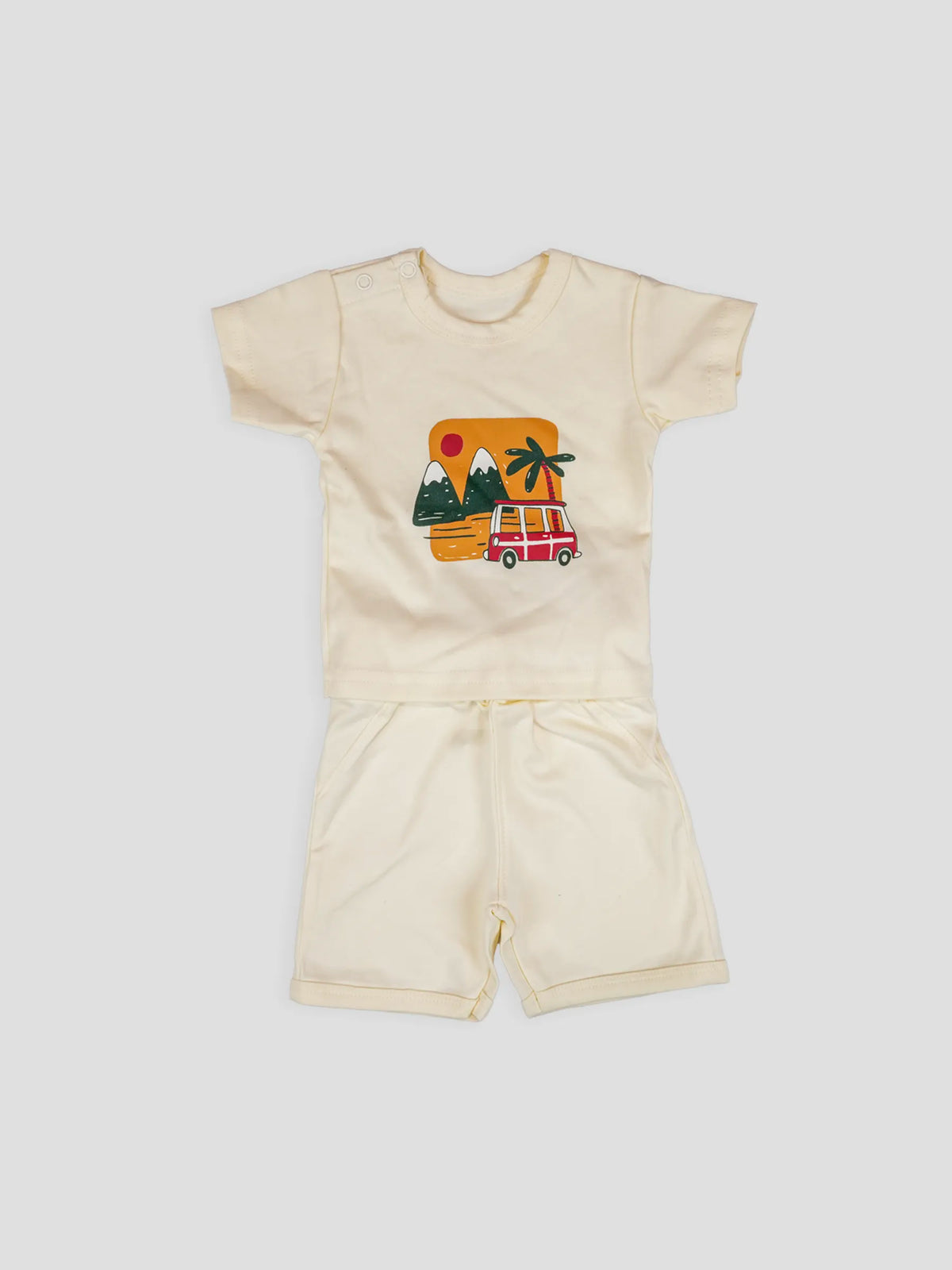 Hap & Hope Cotton Printed Half Sleeve T-Shirt & Shorts For Baby Boys
