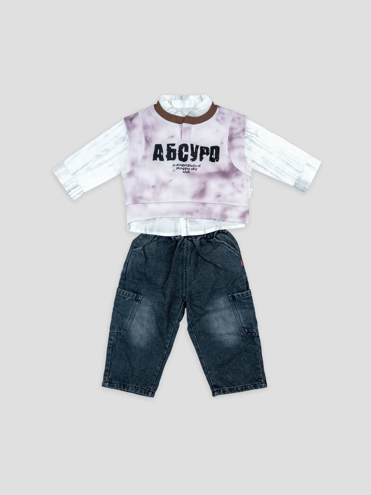 Hap & Hope  Cotton Printed T-Shirt & Pant Cord Set For Boys