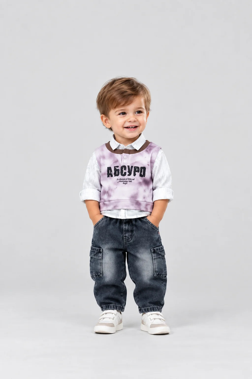 Hap & Hope  Cotton Printed T-Shirt & Pant Cord Set For Boys