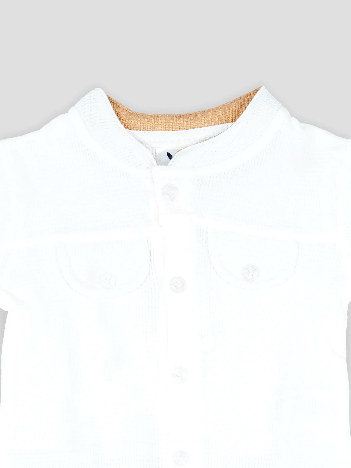 Hap & Hope  Cotton Shirt & Shorts Set with Half Sleeve Chinese Neck For Baby Boys