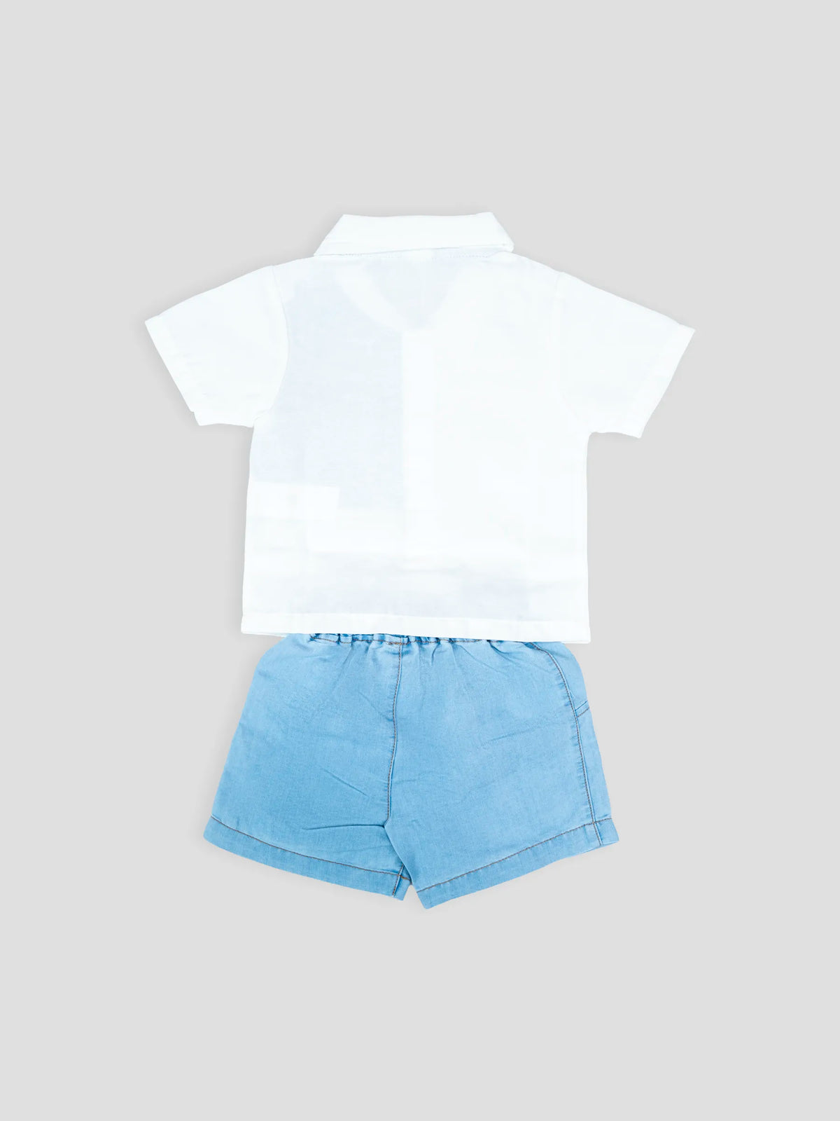 Hap & Hope  Cotton Shirt & Shorts  with Half Sleeve Collar Neck For Baby Boys