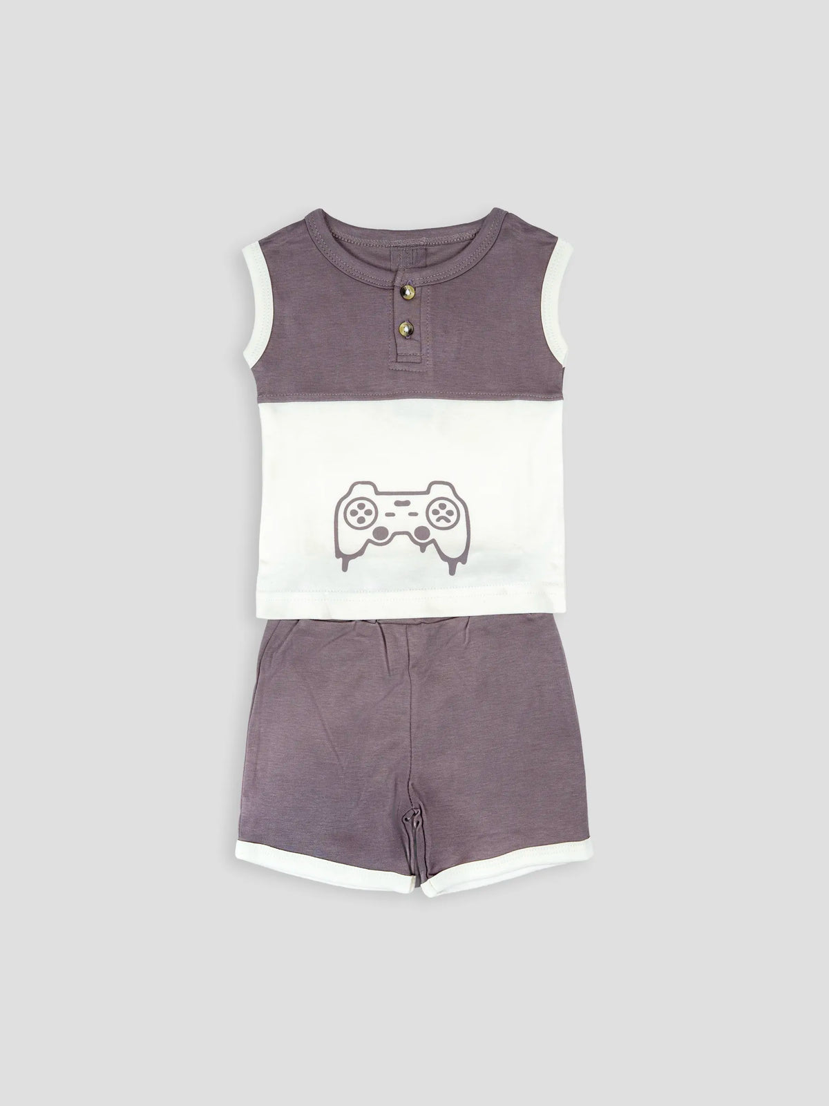 Hap & Hope Cotton Sleeveless  Print T-Shirt & Shorts For Baby Boys