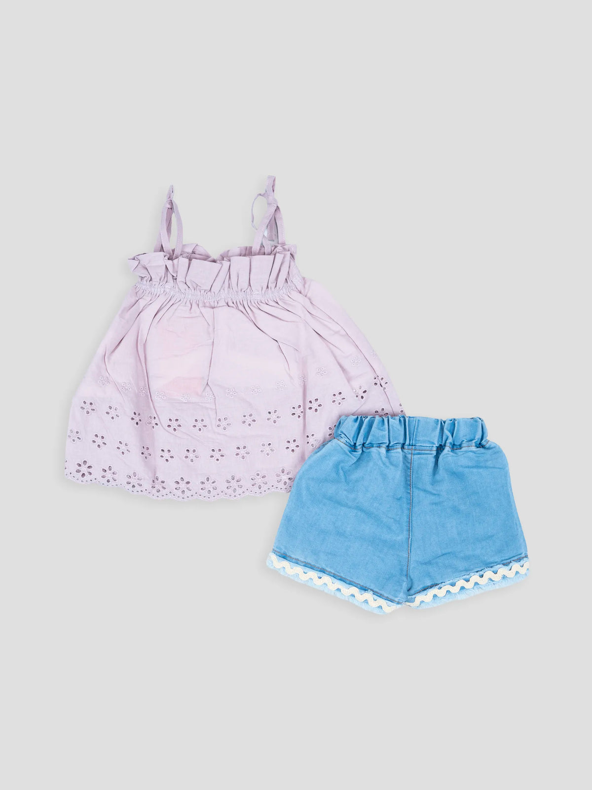 Hap & Hope  Cotton Sleeveless Top & Shorts For Baby Girls