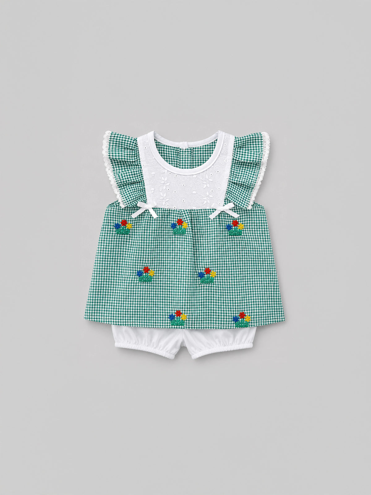Hap & Hope Cotton Sleeveless Top & Shorts For Baby Girls