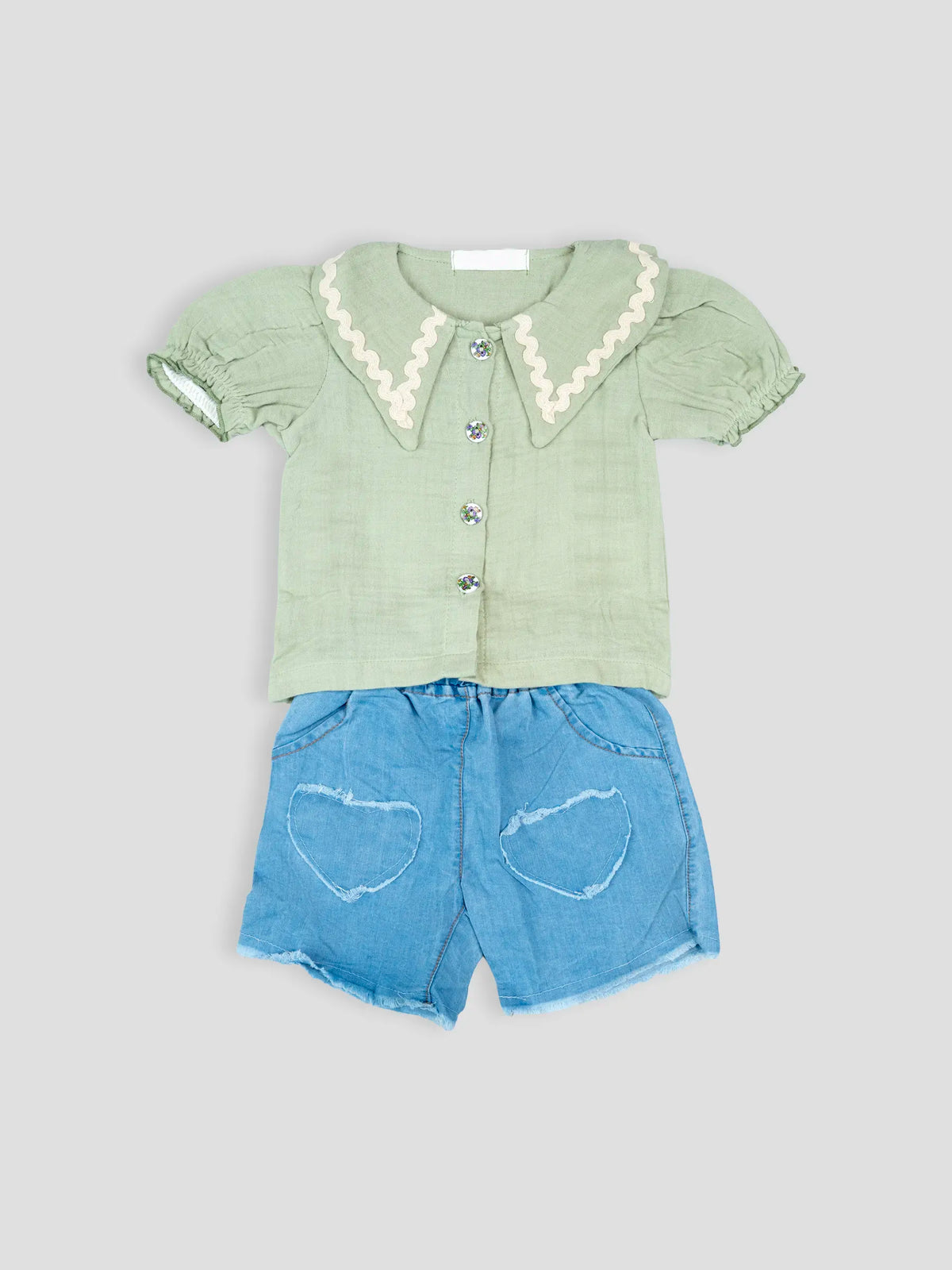 Hap & Hope  Cotton Top & Shorts For Baby Girls