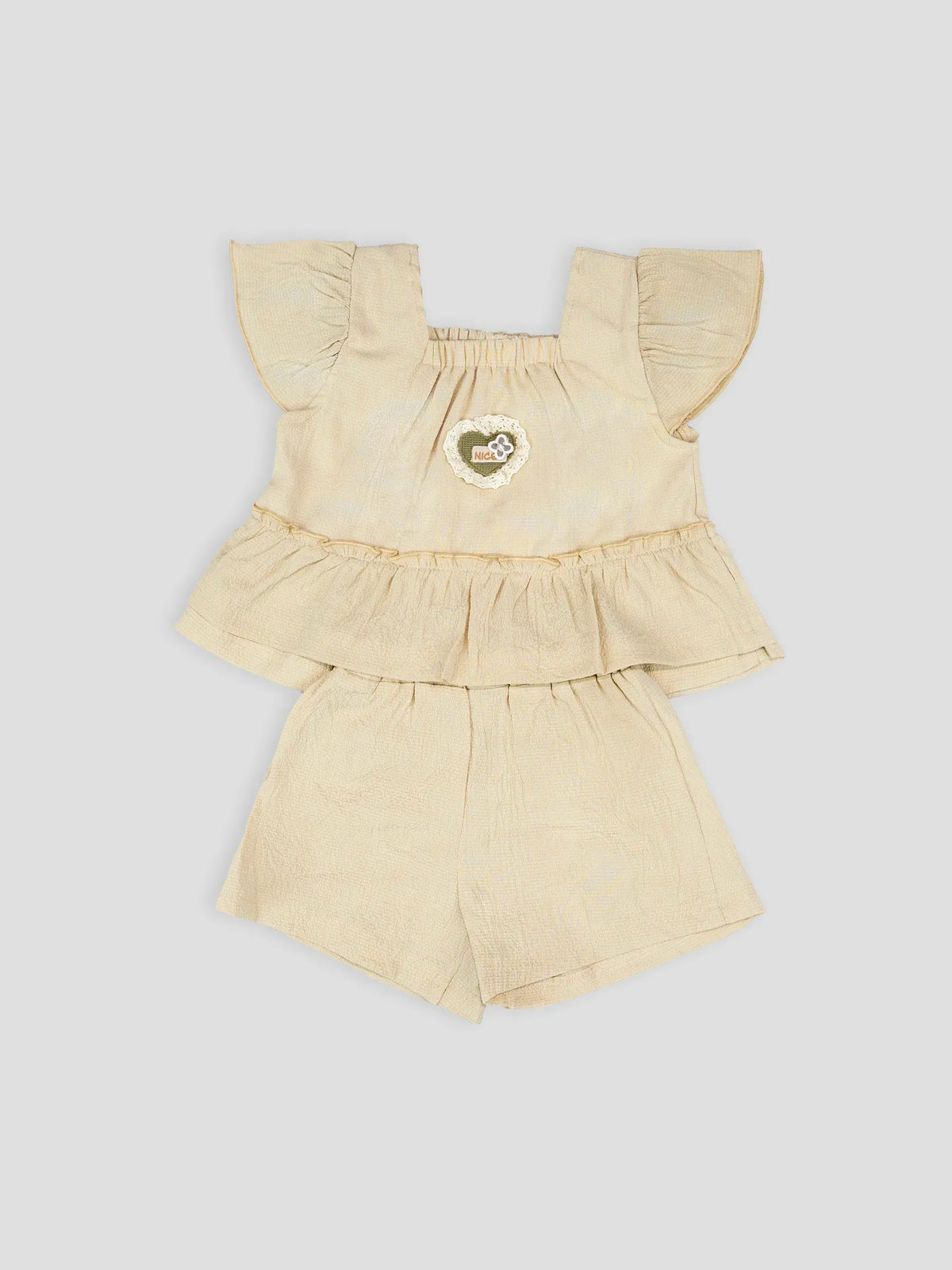 Hap & Hope Cotton Top & Shorts For Baby Girls