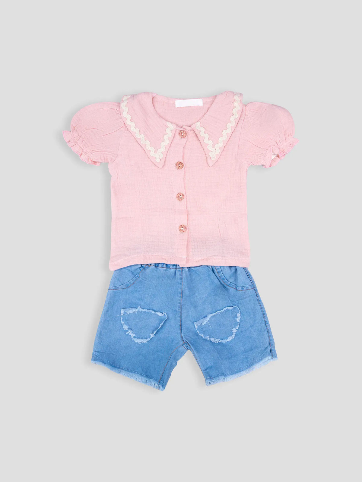 Hap & Hope  Cotton Top & Shorts For Baby Girls