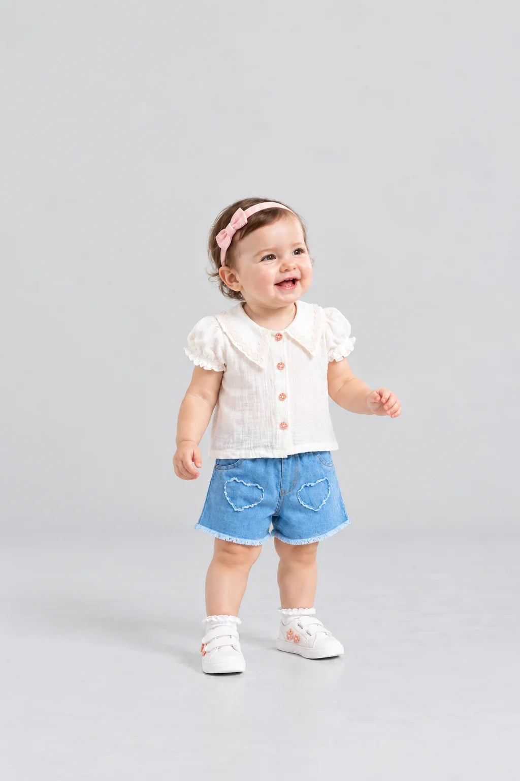 Hap & Hope  Cotton Top & Shorts For Baby Girls