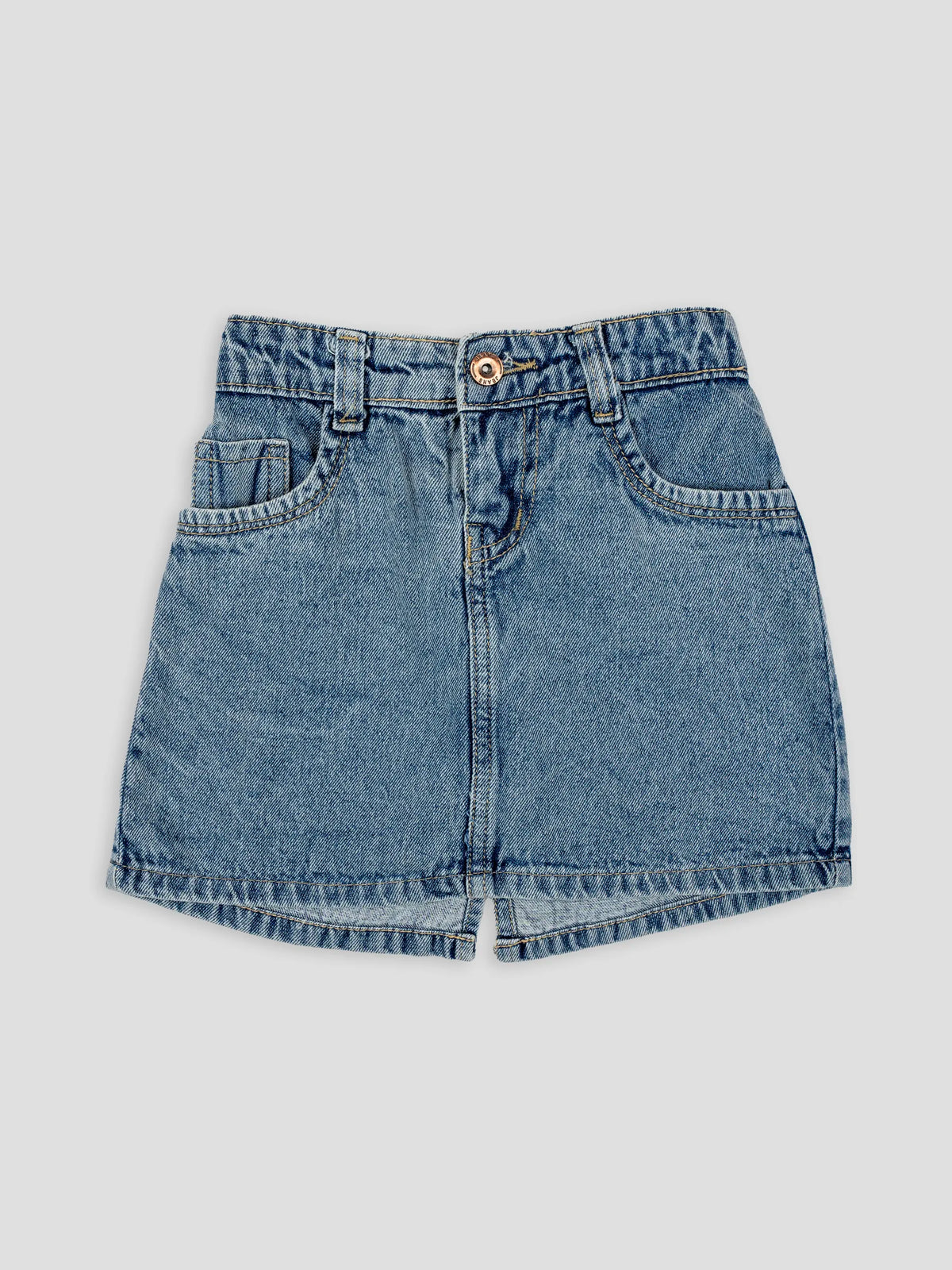 Hap & Hope Denim Casual Skirt For Girls