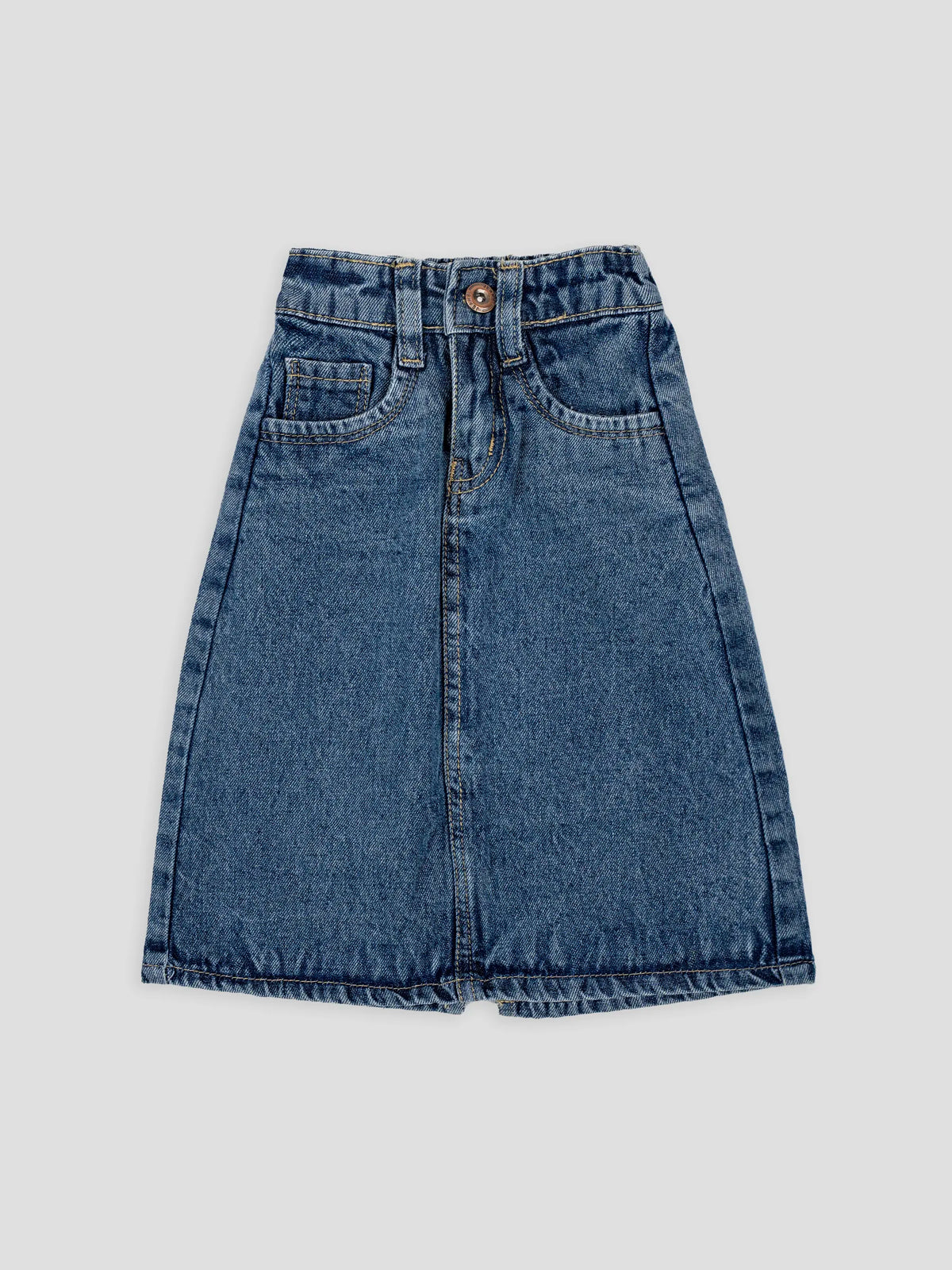 Hap & Hope Denim Casual Skirt For Girls