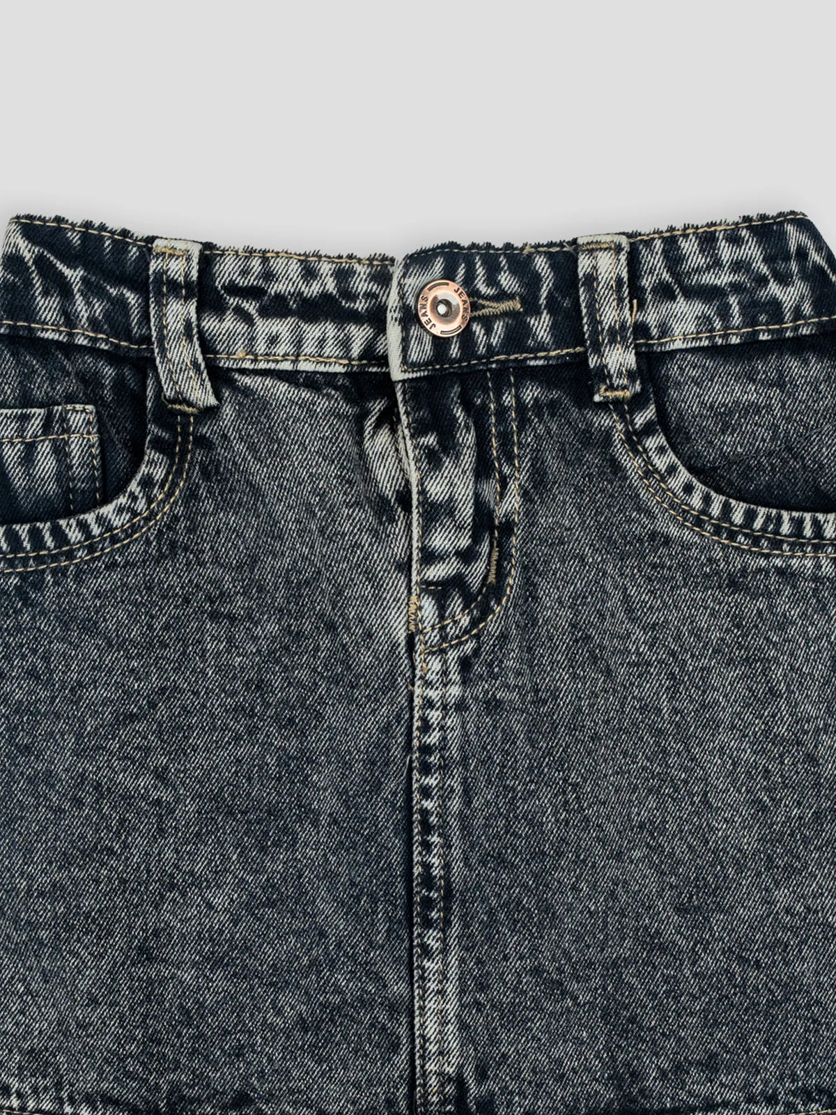 Hap & Hope Denim Casual Skirt For Girls
