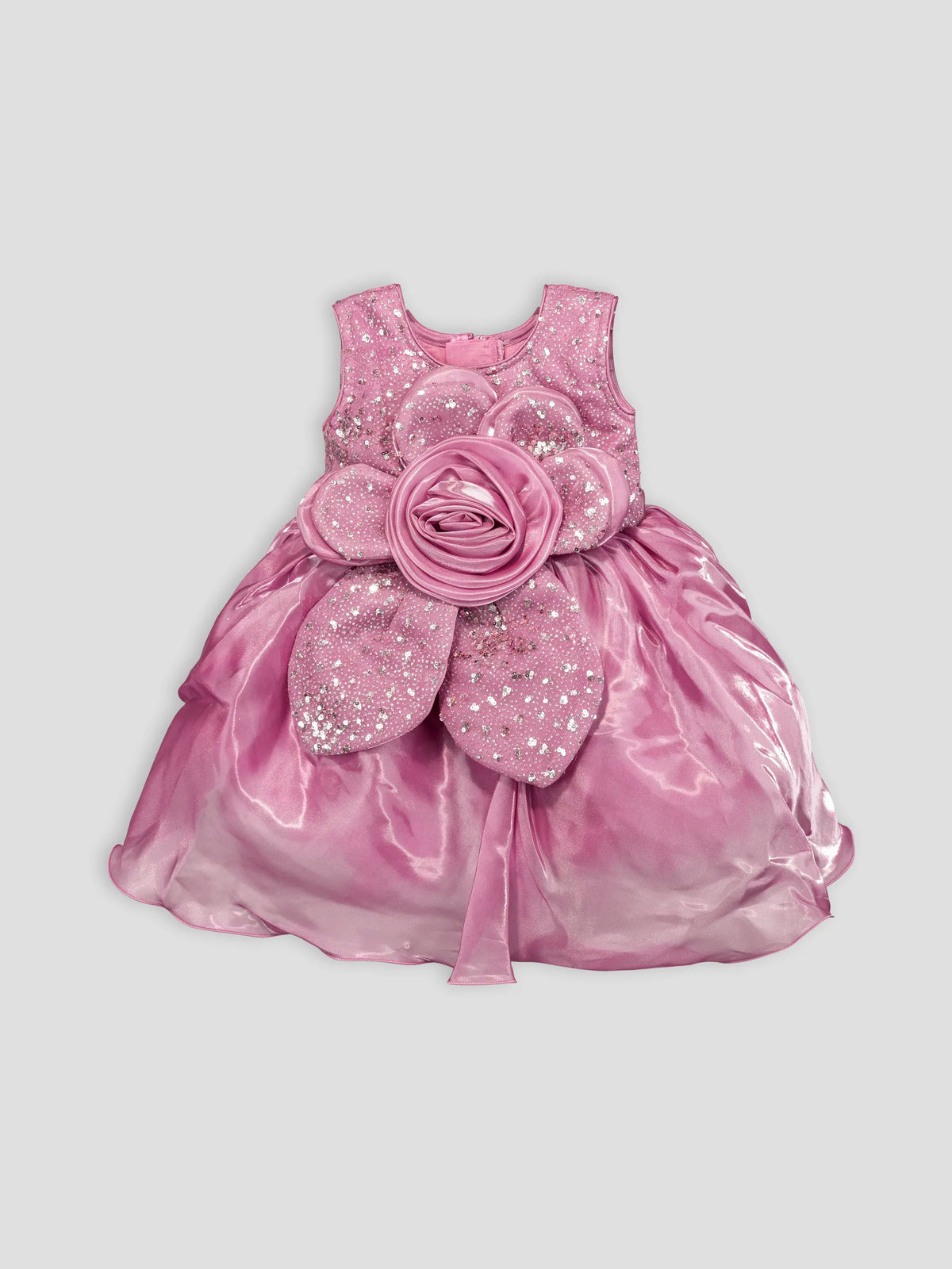 Hap & Hope  Elegant Floral Sequin Party Wear  Frock For Girls