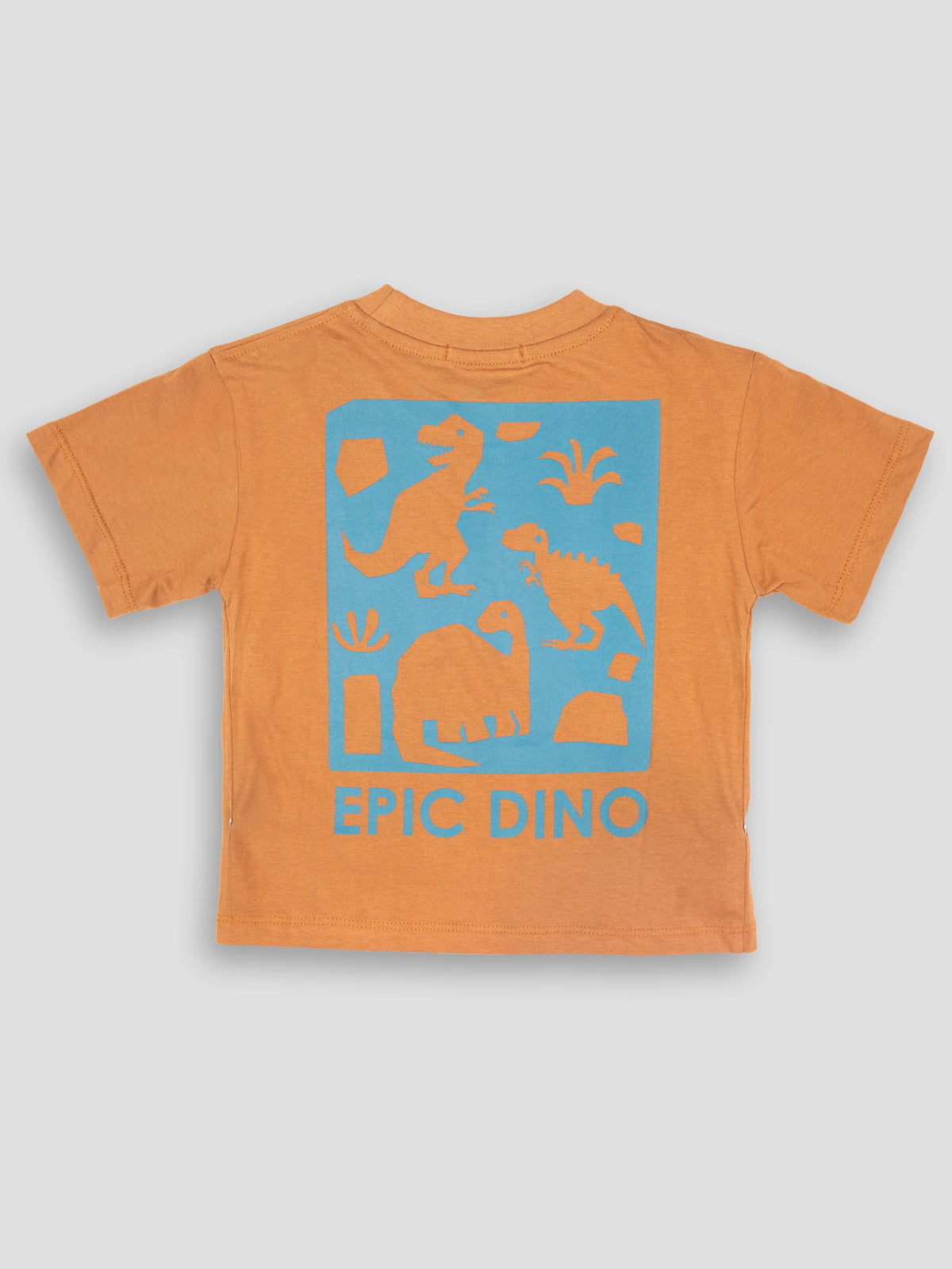 Hap&Hope Epic Dino Print Round Neck Half Sleeve T-Shirt for Boys
