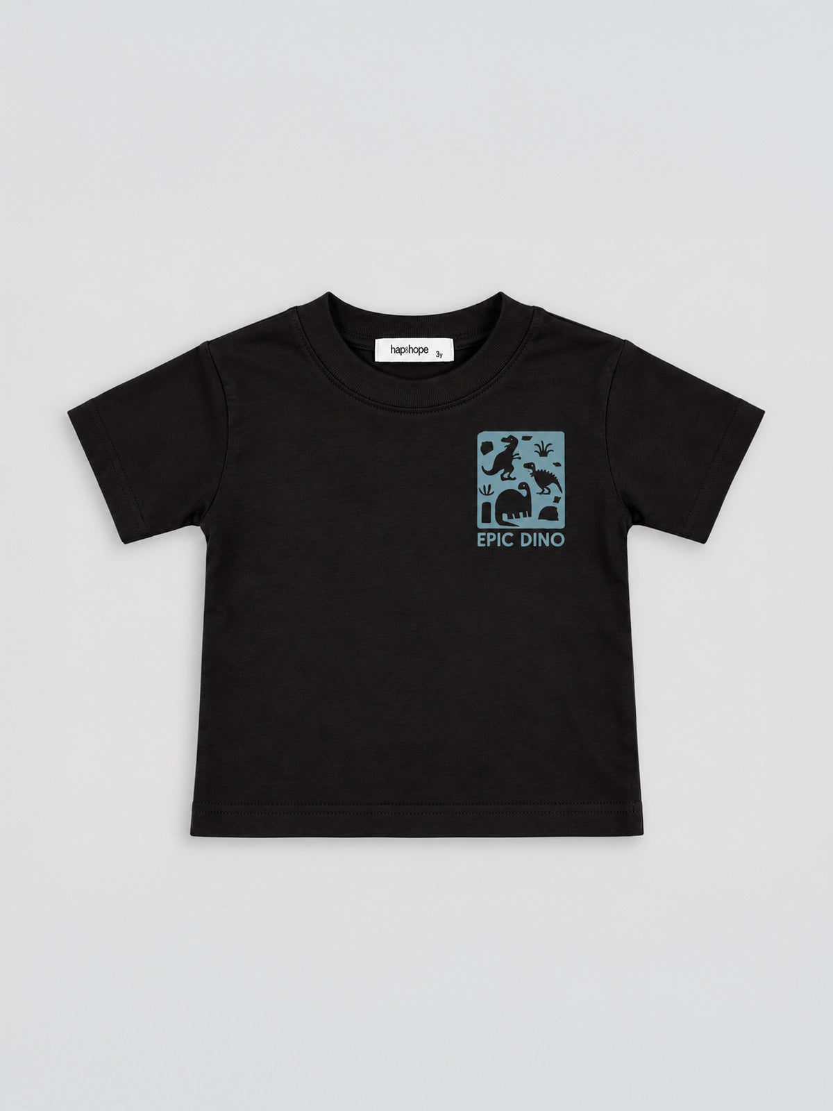 Hap & Hope Epic Dino Print Round Neck Half Sleeve T-Shirt for Boys