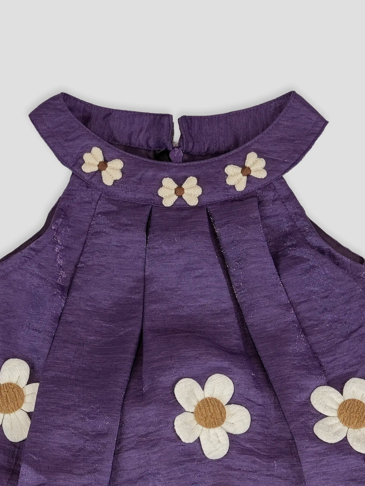 Hap & Hope  Floral Applique Sleeveless Top & Palazzo Coord Set For Girls