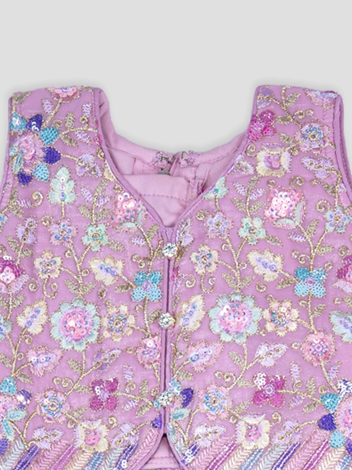 Hap & Hope  Floral Embroidered Lehenga Choli Set with Dupatta For Girls