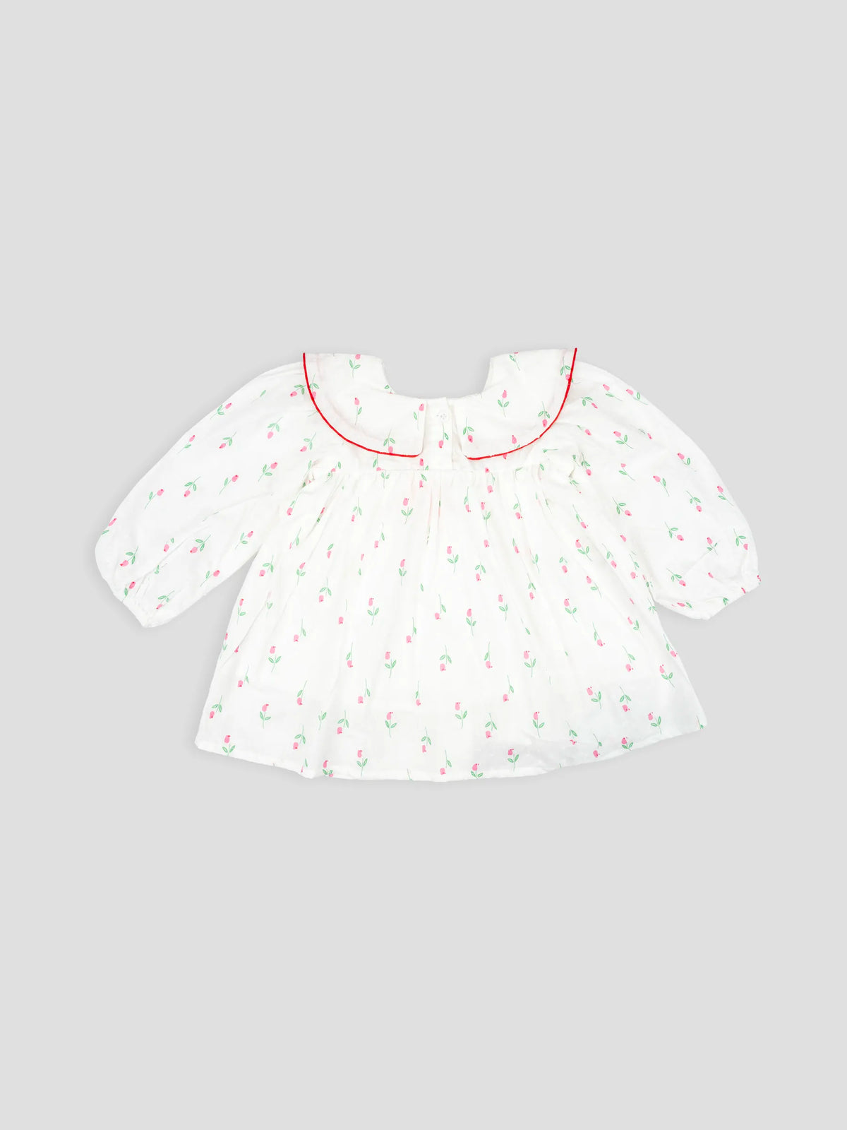 Hap & Hope Floral Print Collar Neck Cotton Frock For Girls
