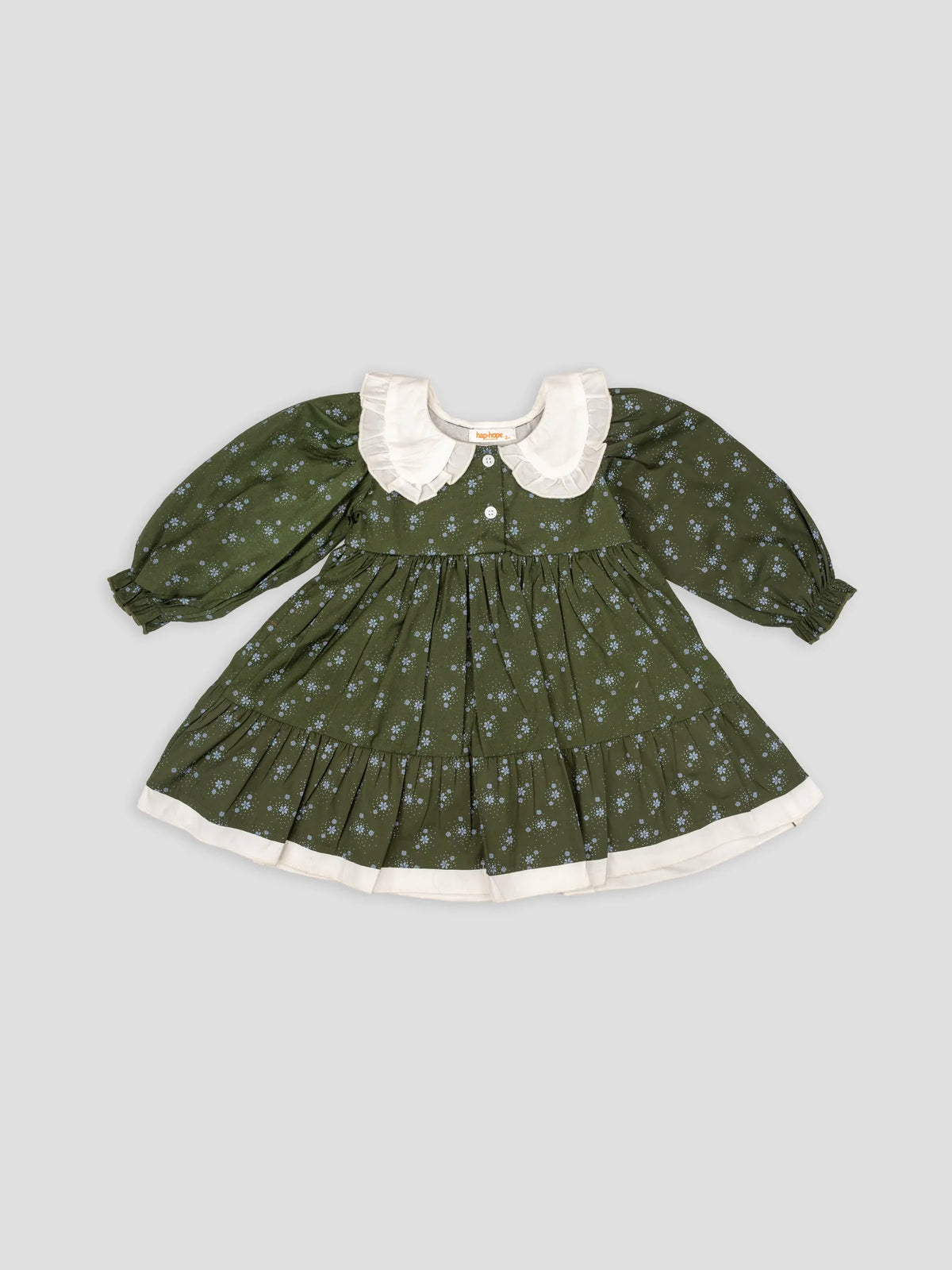 Hap & Hope  Floral Print Full Sleeve Casual Frock For Girls