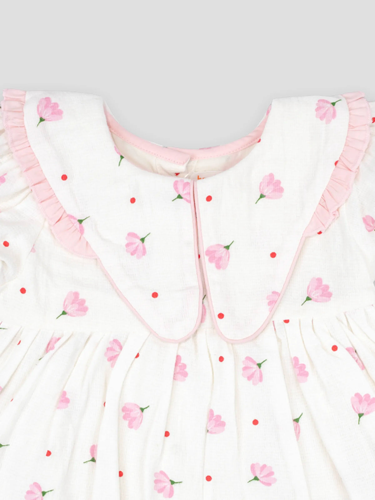 Hap & Hope  Floral Print Full Sleeve Casual Frock For Girls