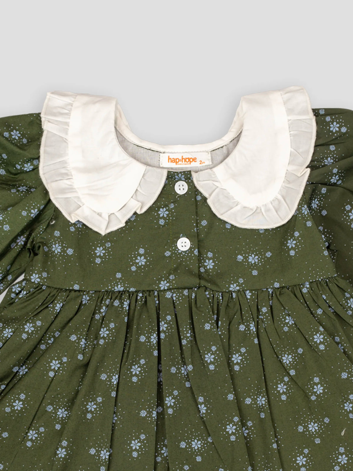 Hap & Hope  Floral Print Full Sleeve Casual Frock For Girls