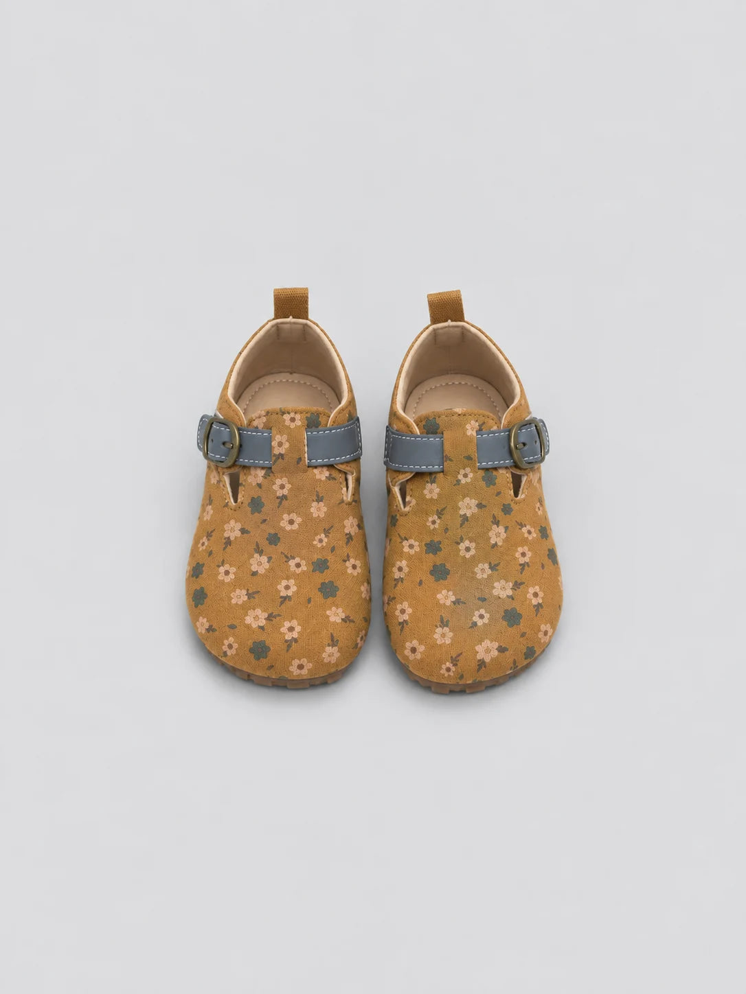 Hap & Hope  Floral Printed Buckle Strap Sandals For Girls
