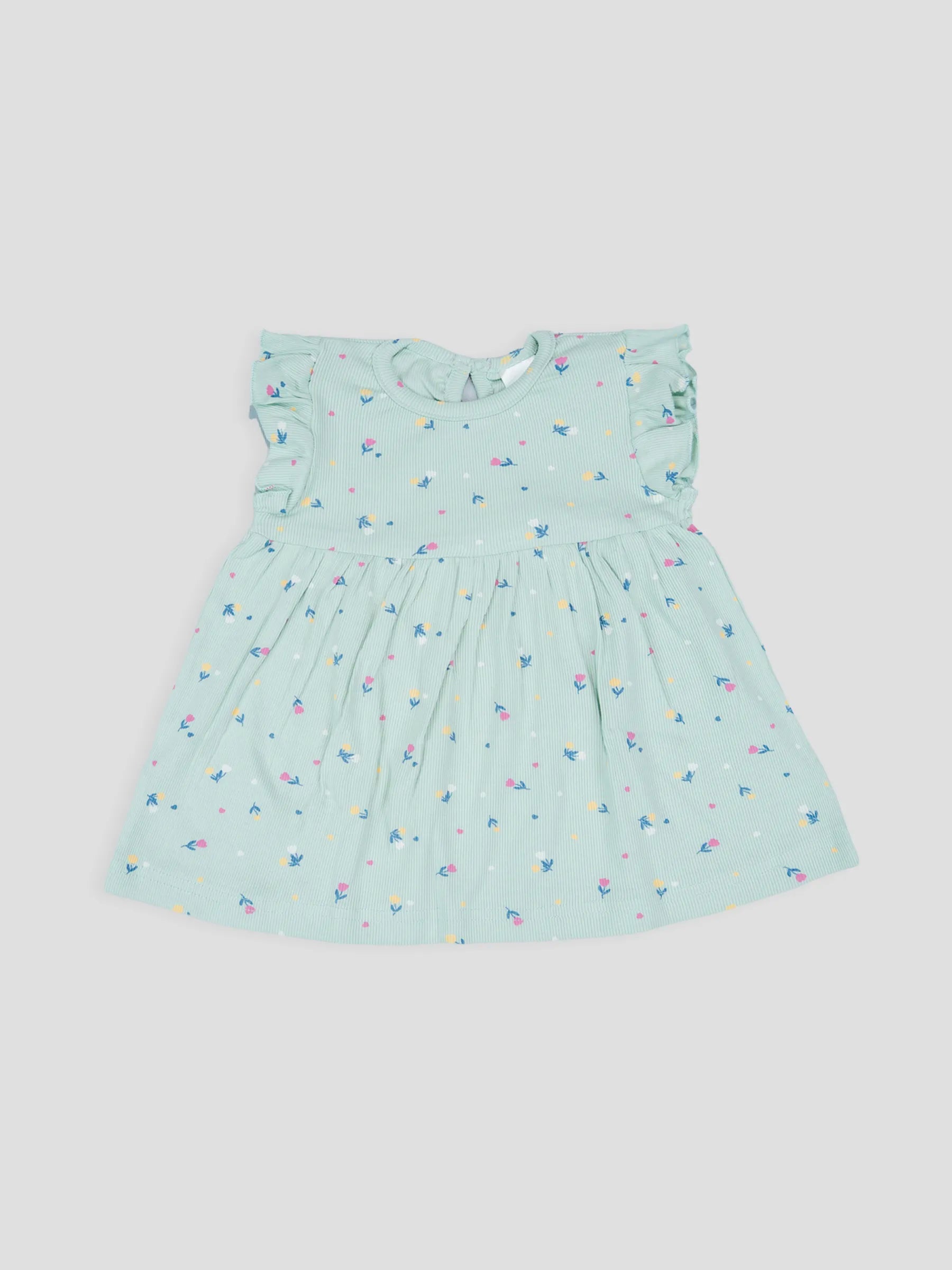 Hap & Hope  Floral Printed Cotton Frock For Baby Girls