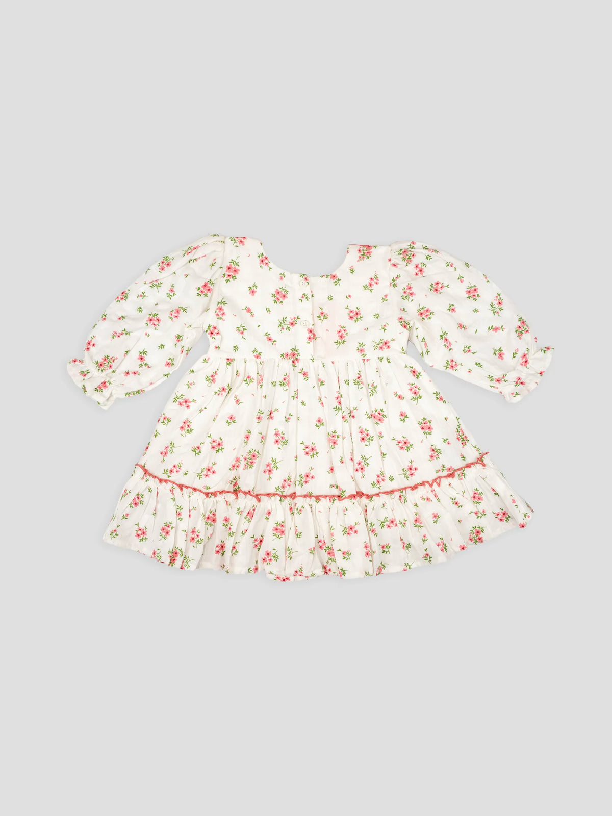Hap & Hope  Floral Printed Full Sleeve Cotton Frock For Girls