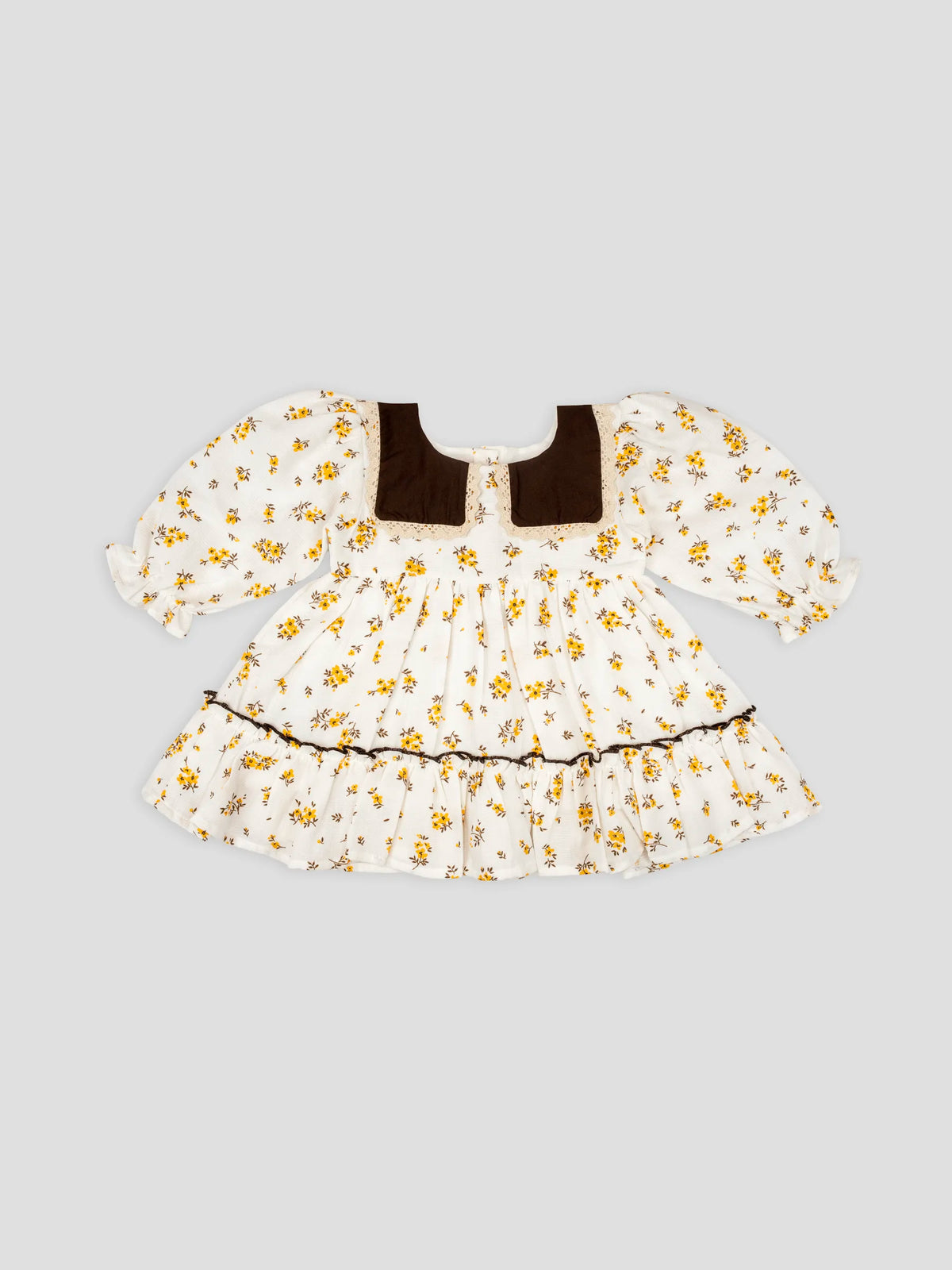 Hap & Hope  Floral Printed Full Sleeve Cotton Frock For Girls