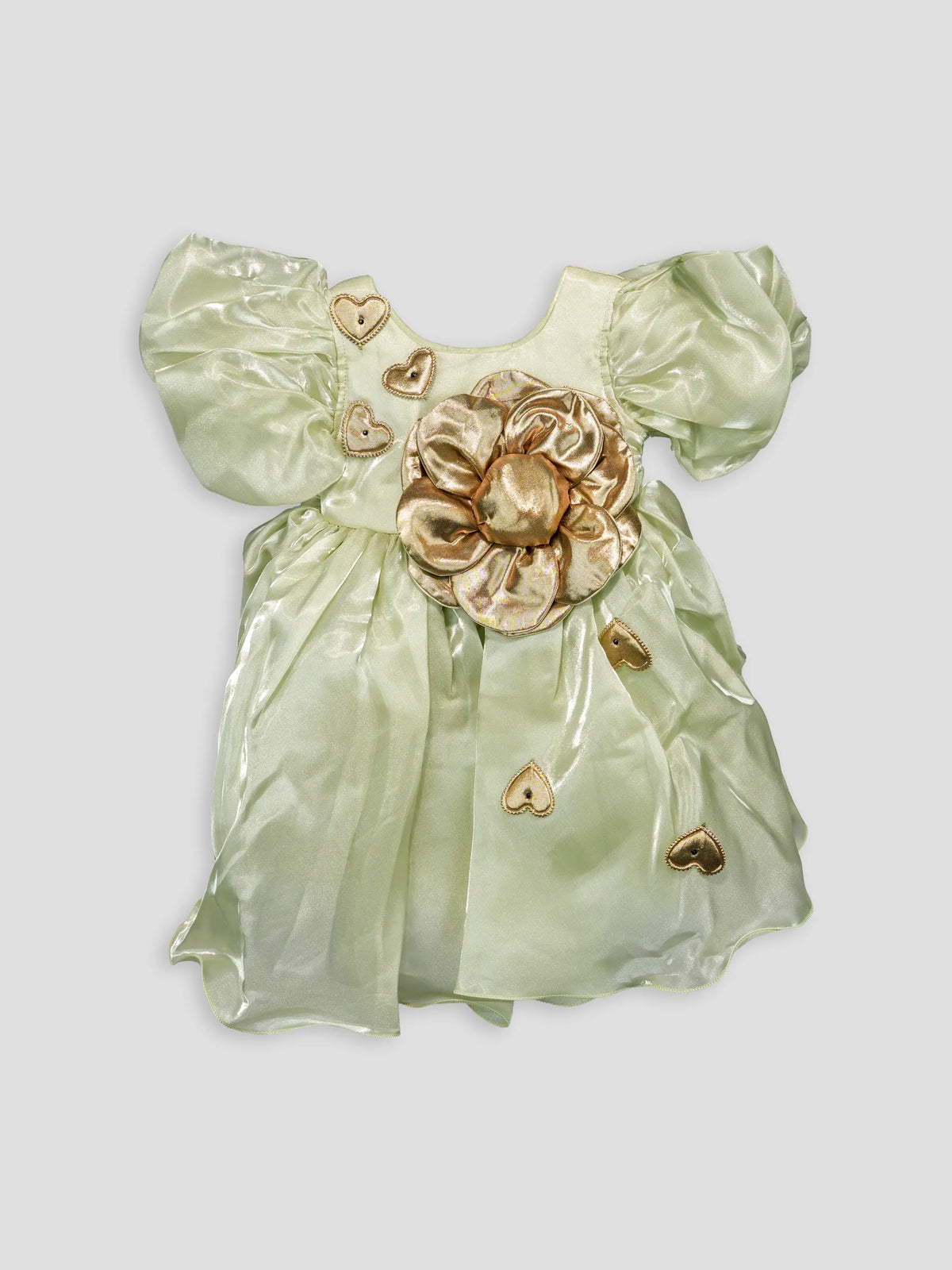 Hap & Hope  Floral  Puff Sleeve Party Wear Frock For Girls