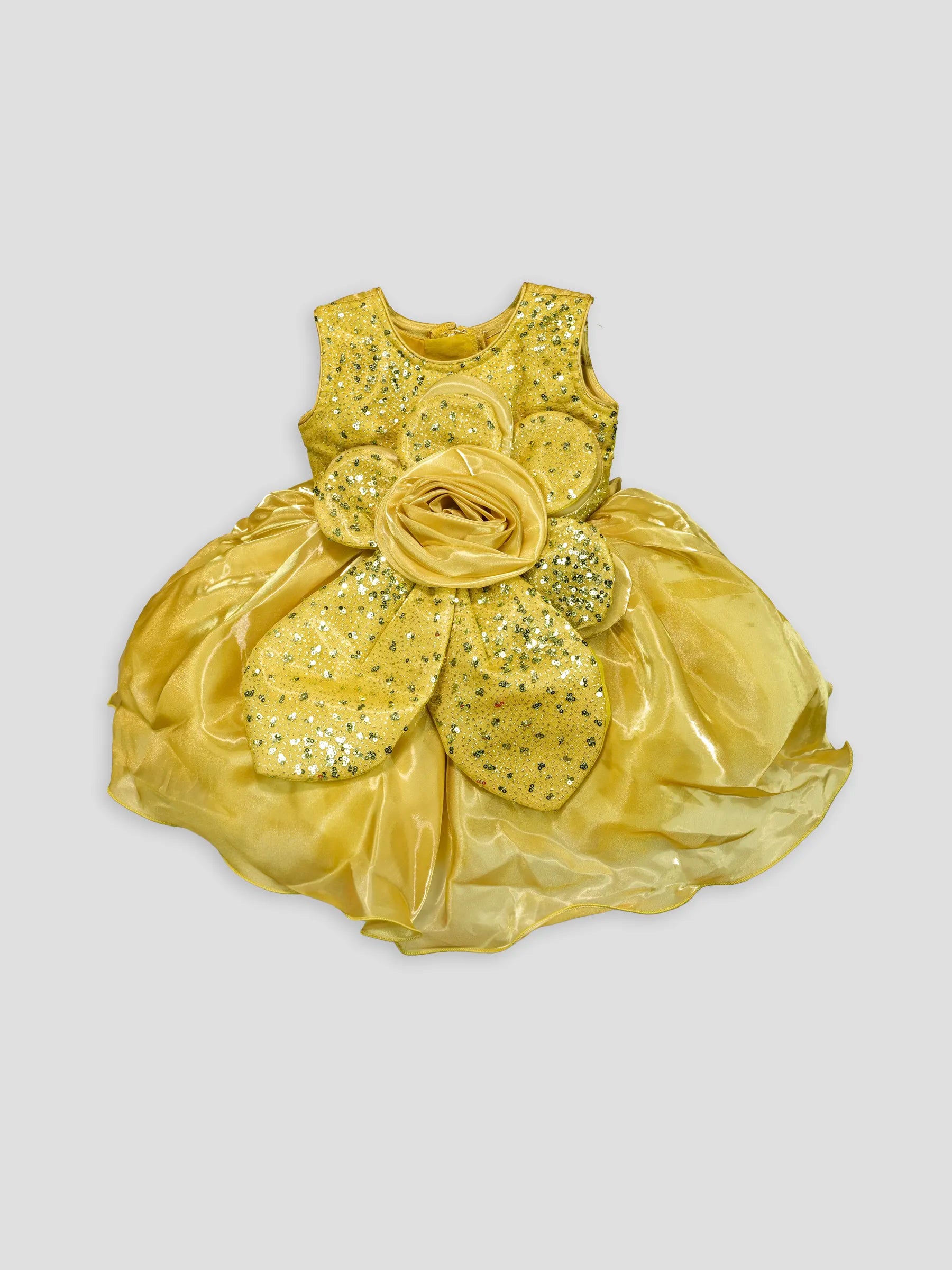 Hap & Hope  Floral Sequin Party Wear Frock For Girls