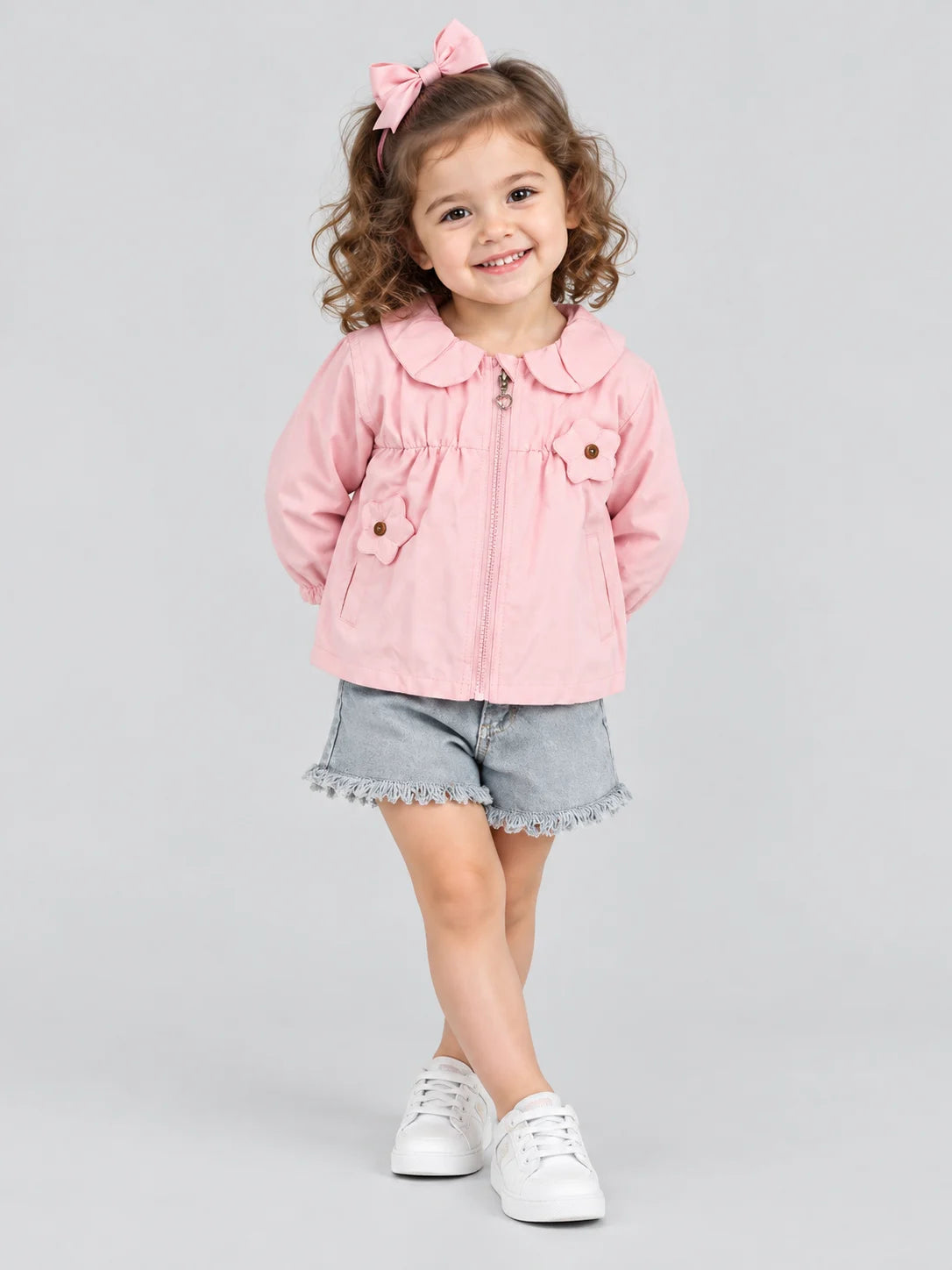 Hap & Hope  Full Sleeve Collar Jacket For Girls