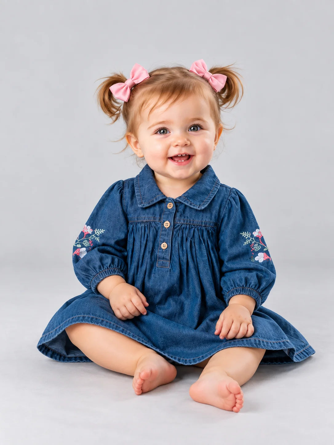 Hap & Hope  Full Sleeve Denim For Baby Girls
