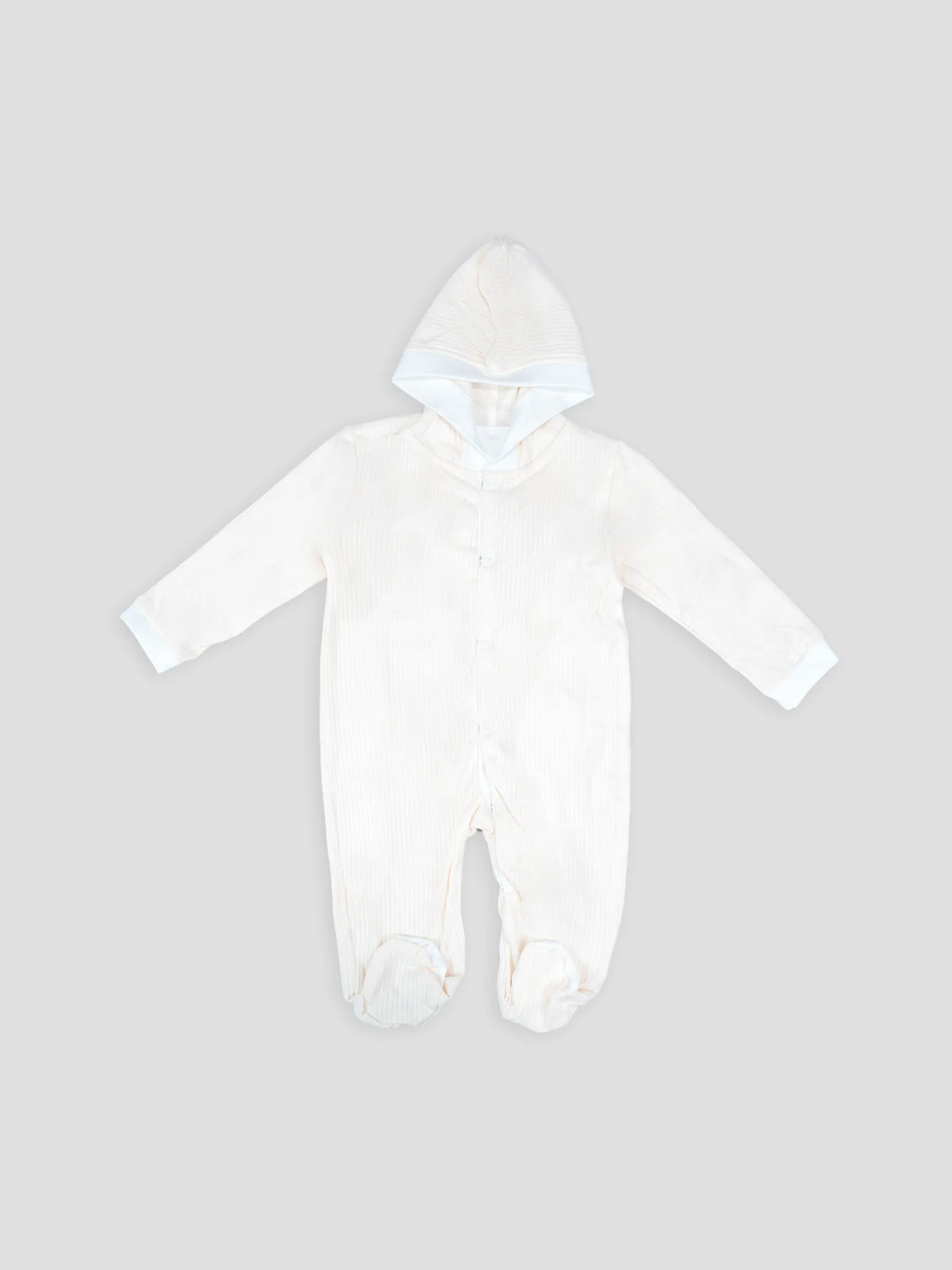 Hap & Hope  Hooded Full Sleeve Cotton Sleep Suit  For Baby Boys