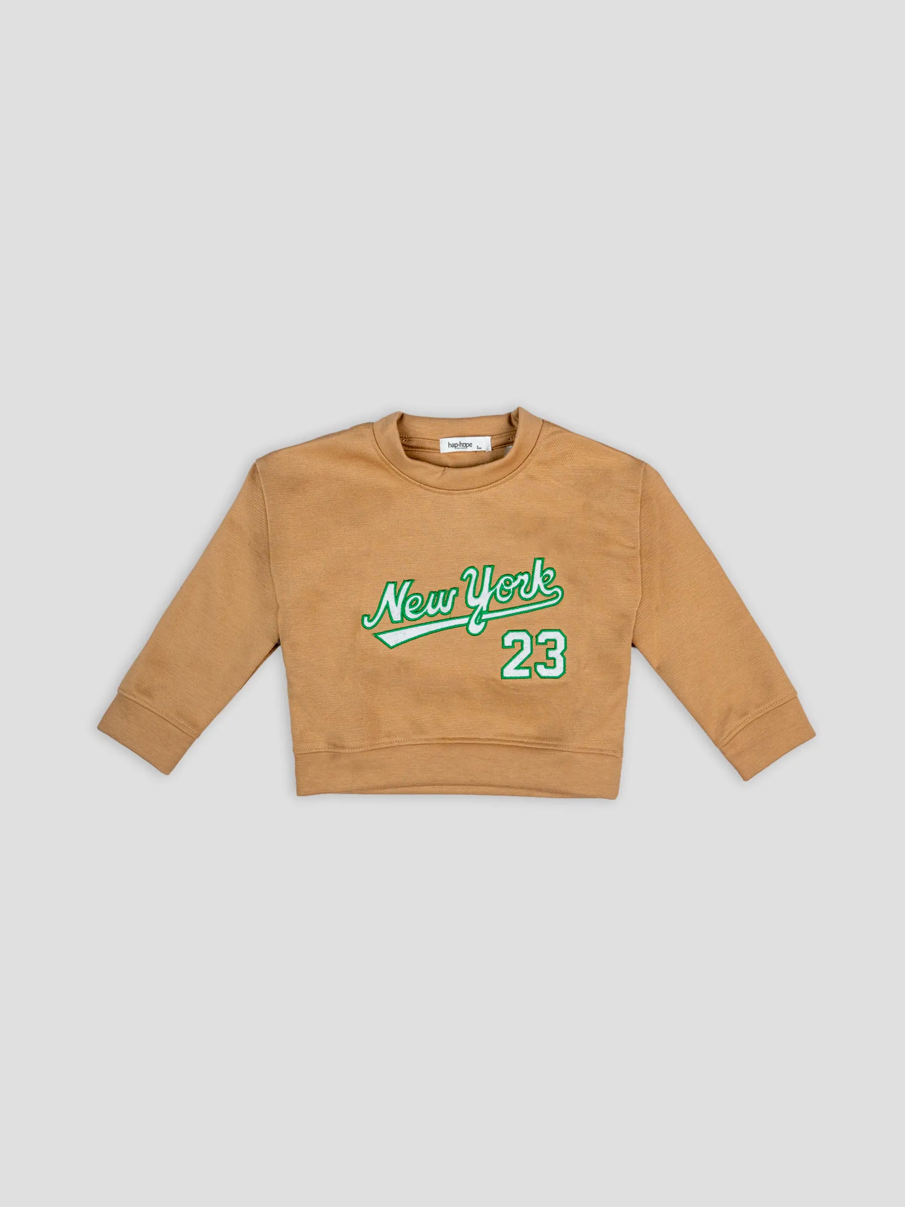 Hap & Hope  New York Printed Full Sleeve Cotton T-Shirt For Boys