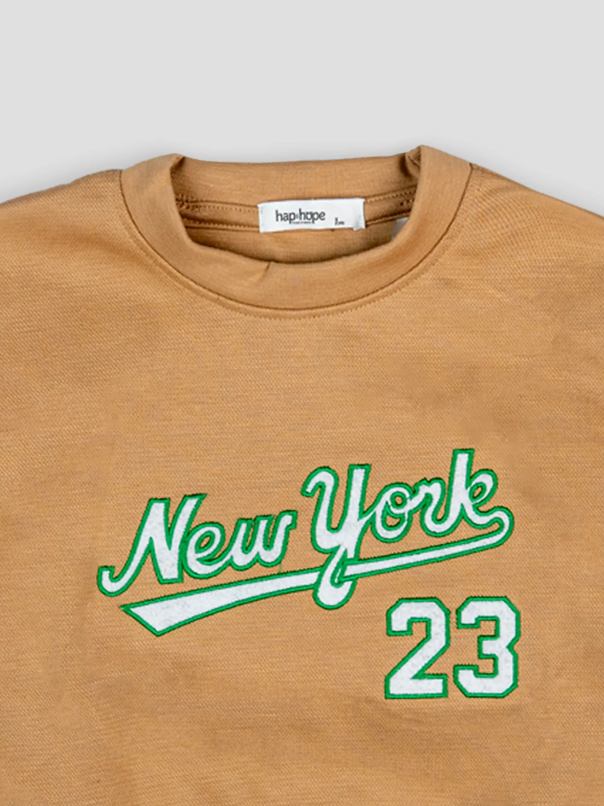 Hap & Hope  New York Printed Full Sleeve Cotton T-Shirt For Boys