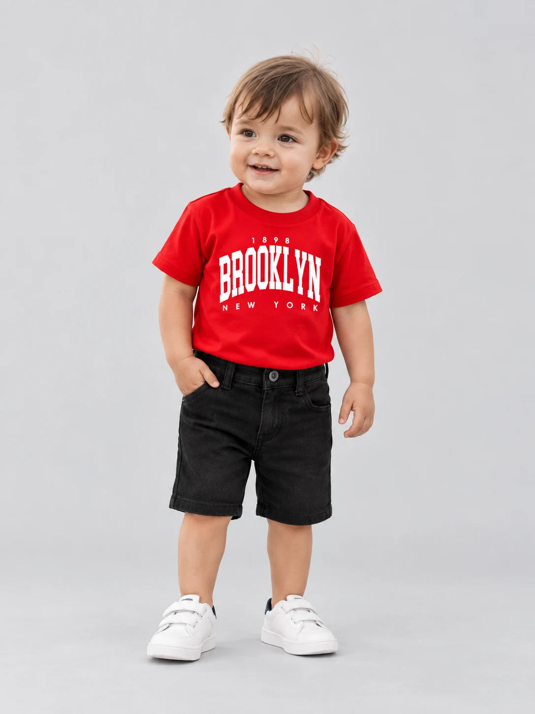 Hap & Hope New York Printed Half Sleeve Cotton T-Shirt For Boys