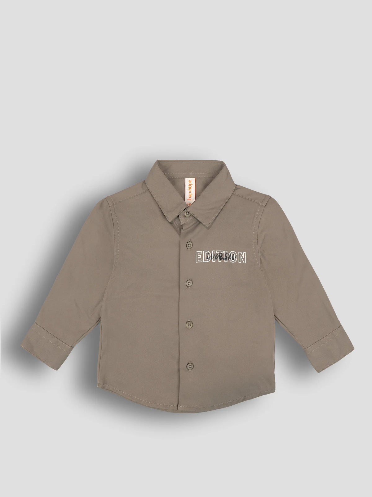 Hap&Hope Plain Collar Neck Full Sleeve Shirt for Boys