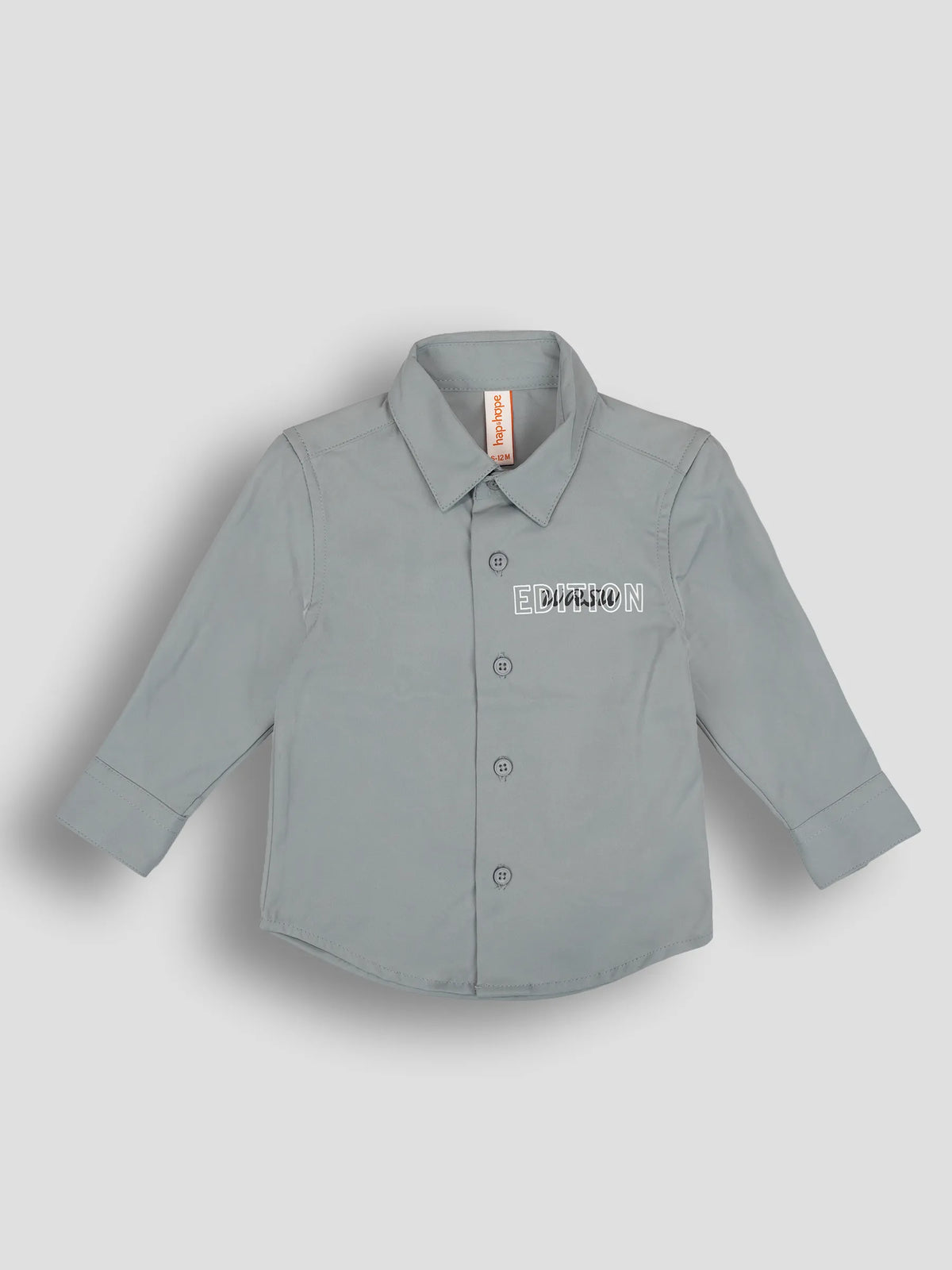 Hap&Hope Plain Collar Neck Full Sleeve Shirt for Boys