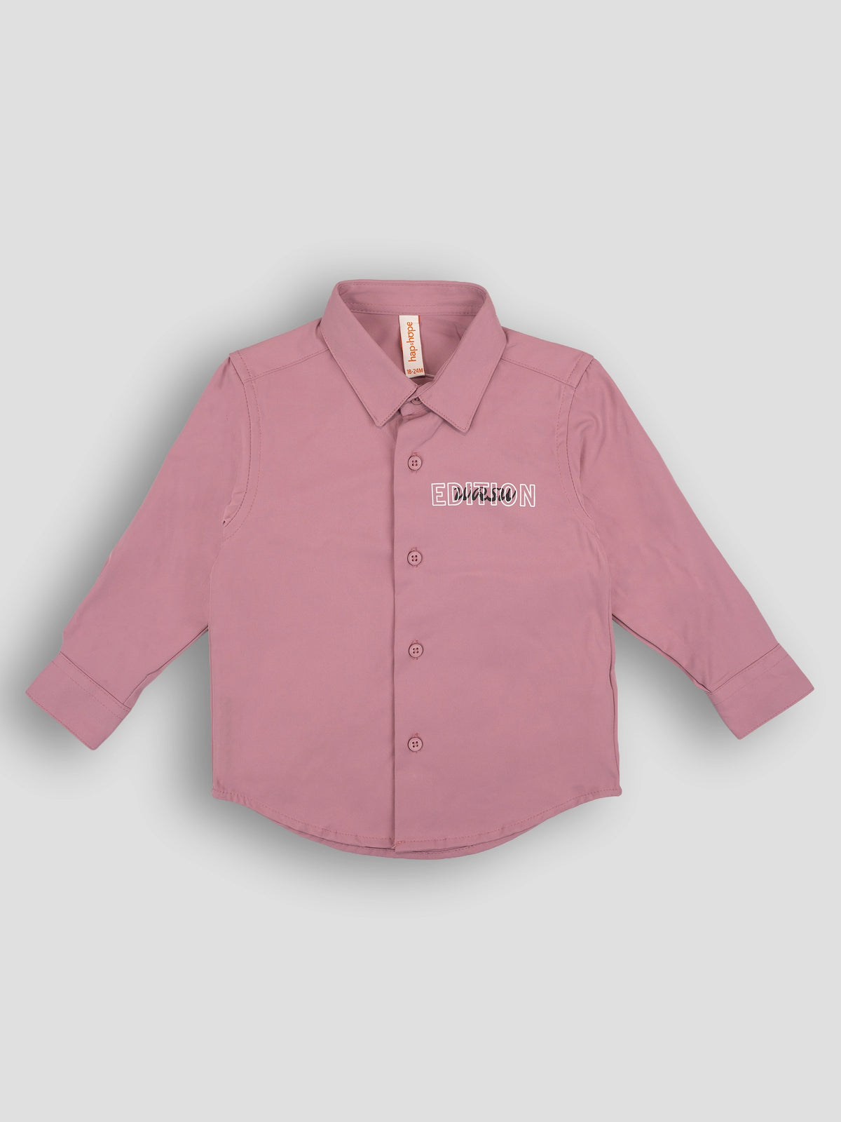 Hap&Hope Plain Collar Neck Full Sleeve Shirt for Boys